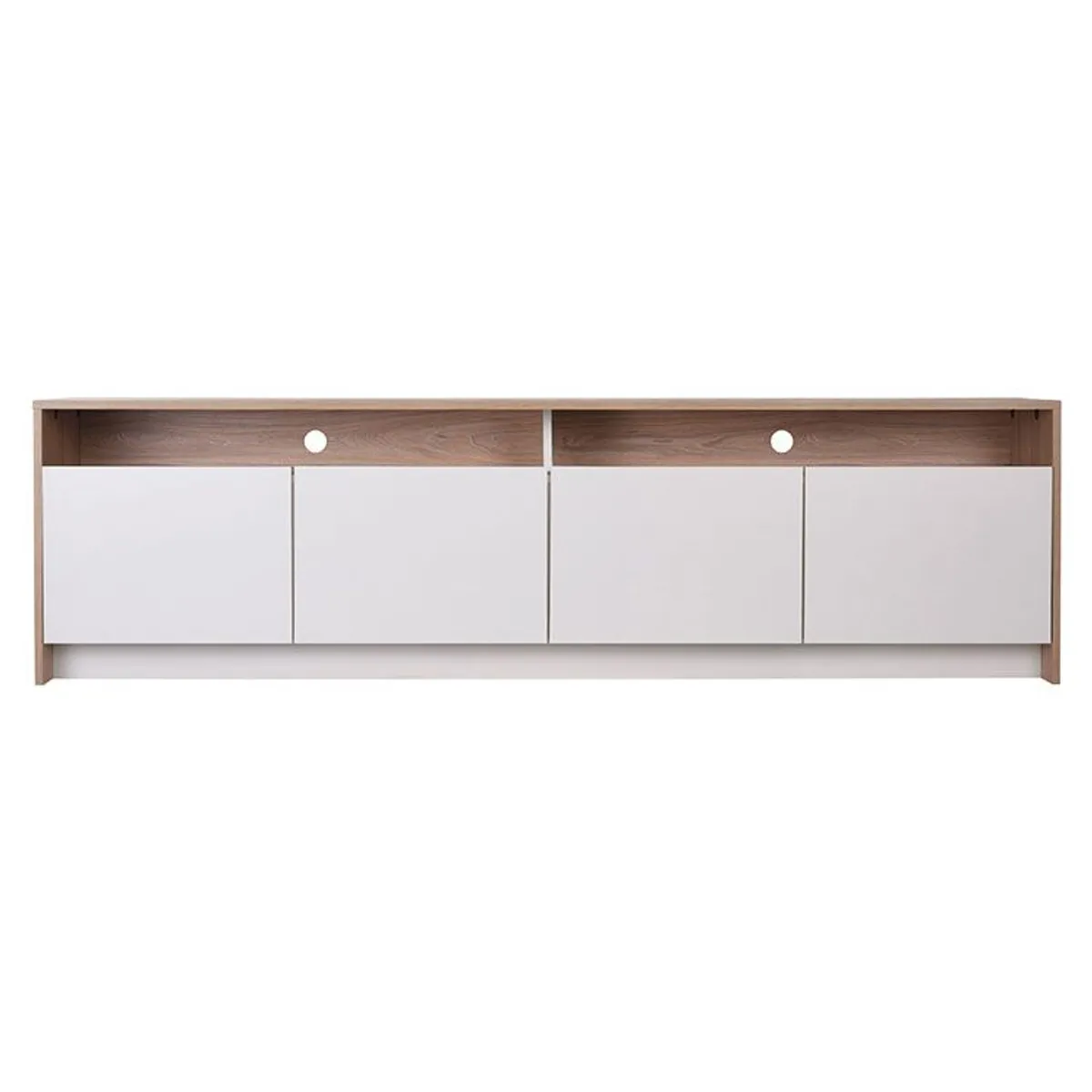 STARHOME - CENTRO DE ENTRETENIMIENTO STARHOME COLBUM 2 PUERTAS 2 CAJONES BEIGE Y BLANCO 65"