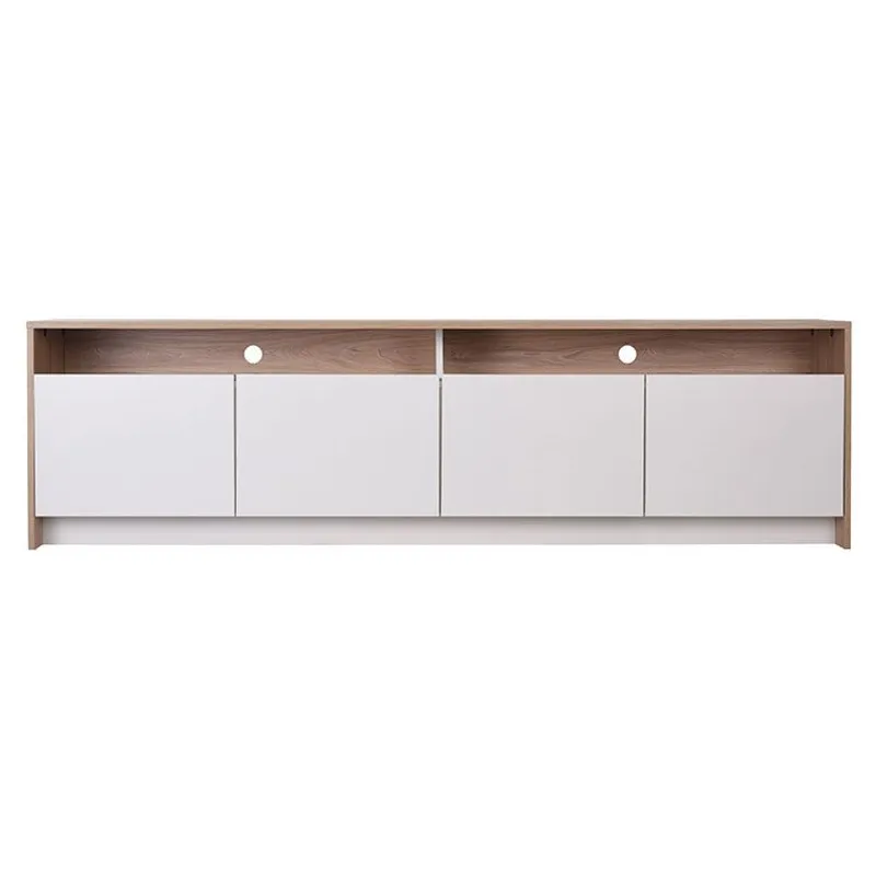 STARHOME - CENTRO DE ENTRETENIMIENTO STARHOME COLBUM 2 PUERTAS 2 CAJONES BEIGE Y BLANCO 65"