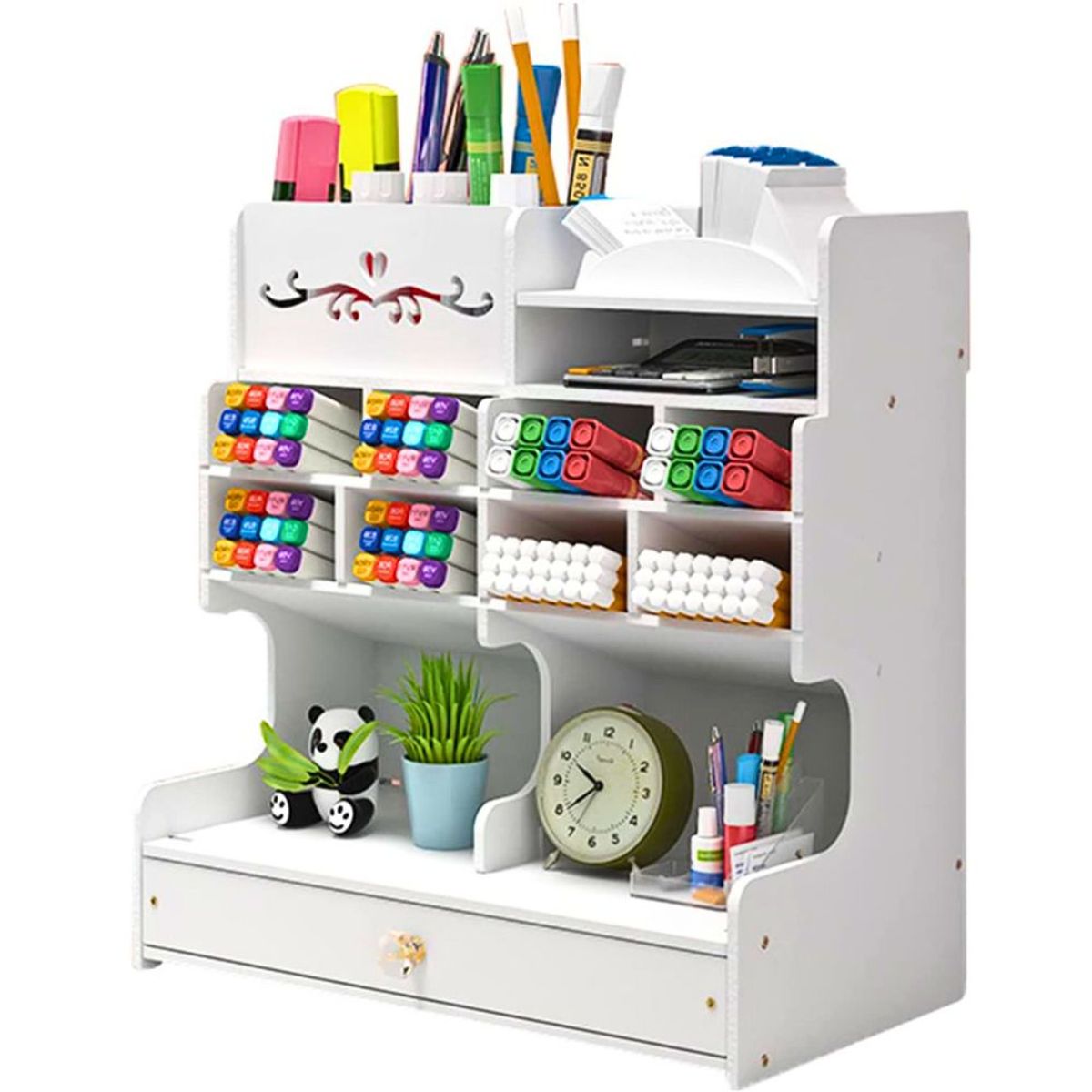 MINARI - Organizador de Escritorio y Oficina Estante Porta Plumones Lapiceros 85L