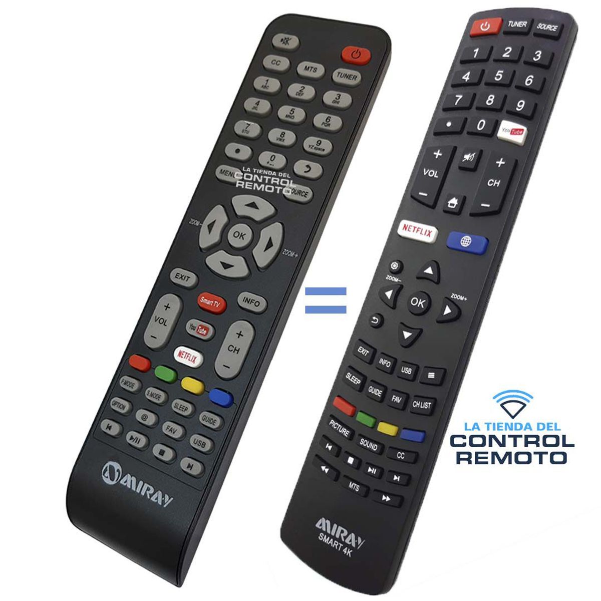 GENERICO - Control Remoto Miray Smart Tv Led Nip