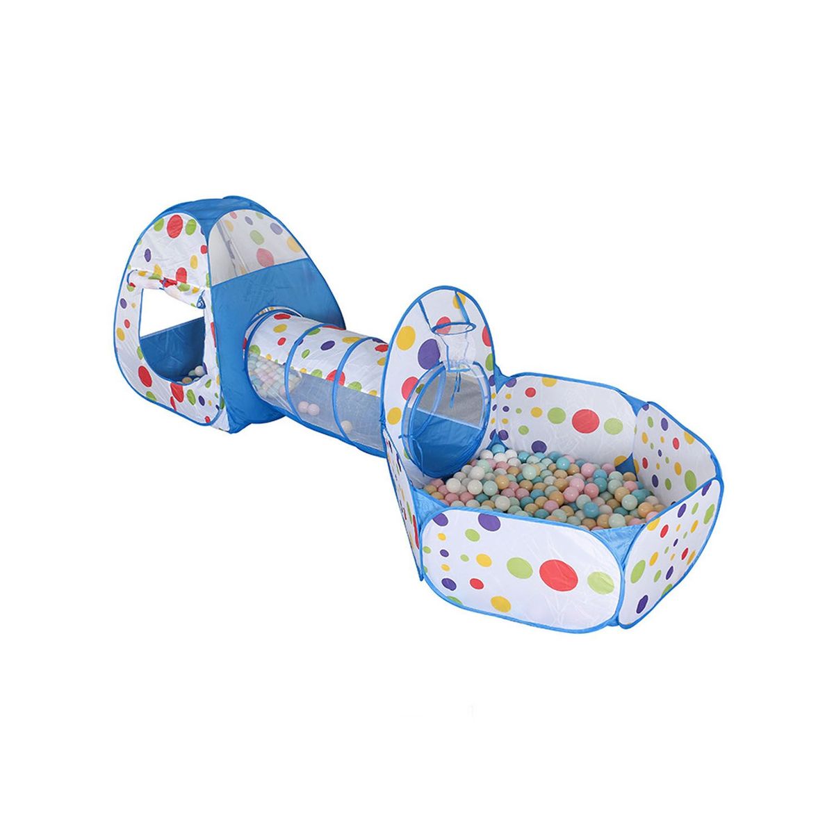 VOLTERETAS - Carpa de Juegos 3 en 1 para Niños Azul