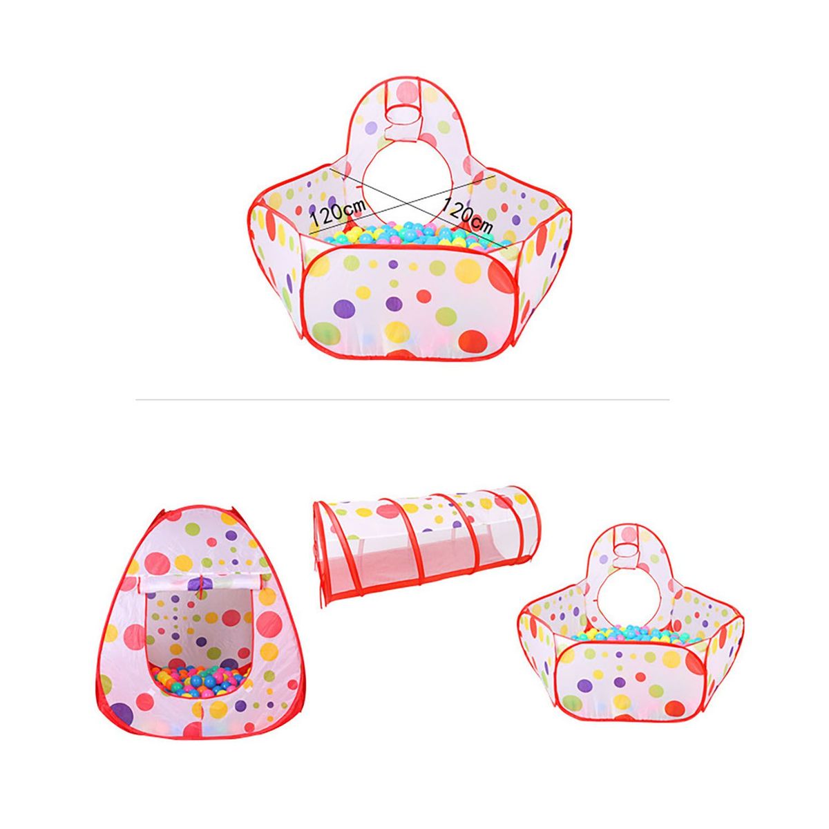 VOLTERETAS - Carpa de Juegos 3 en 1 para Niños Azul