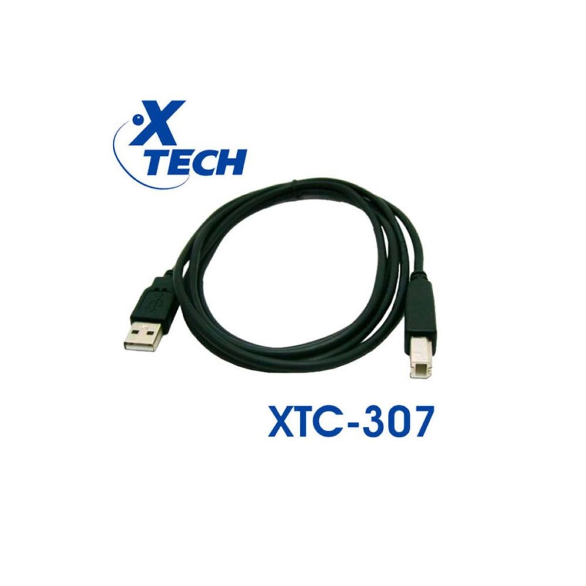 XTECH - Cable Para Impresora USB 18m Xtech-307 Negro