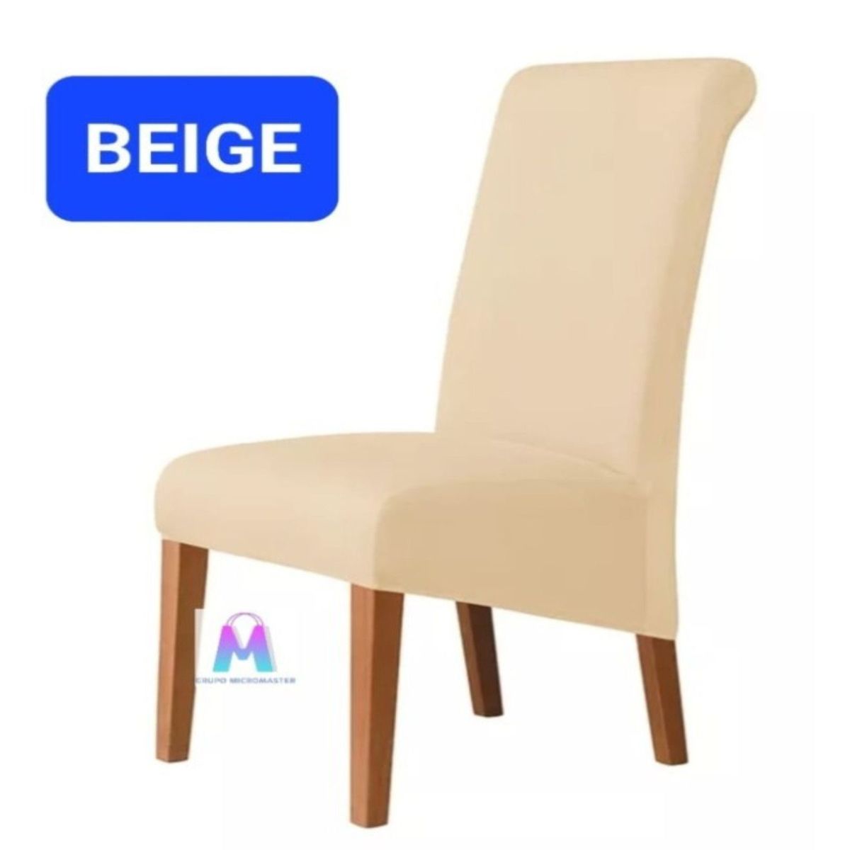 GENERICO - 6 Forros de silla XL arabe color Beige