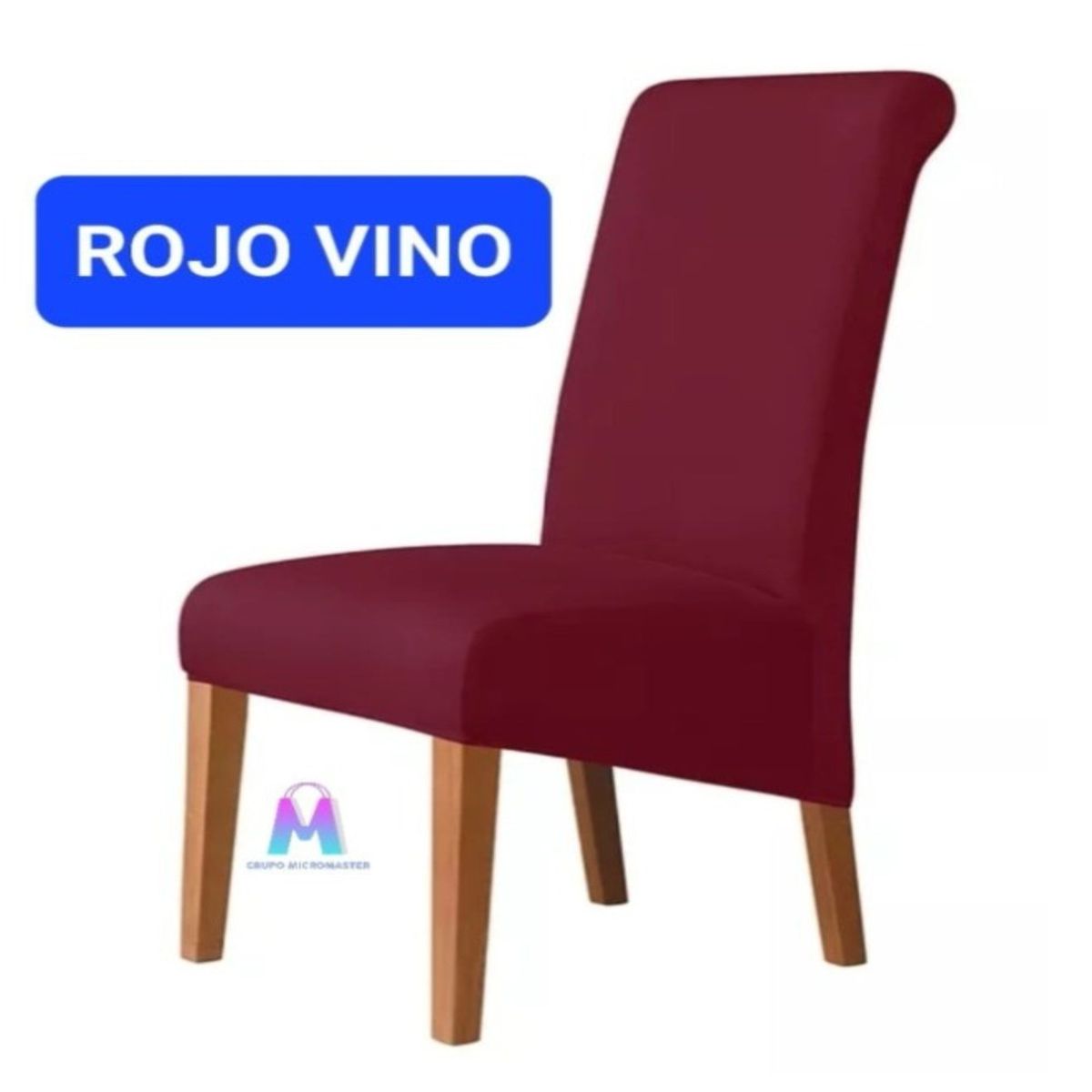 GENERICO - 06 Forros de silla Arabe XL color Rojo Vino