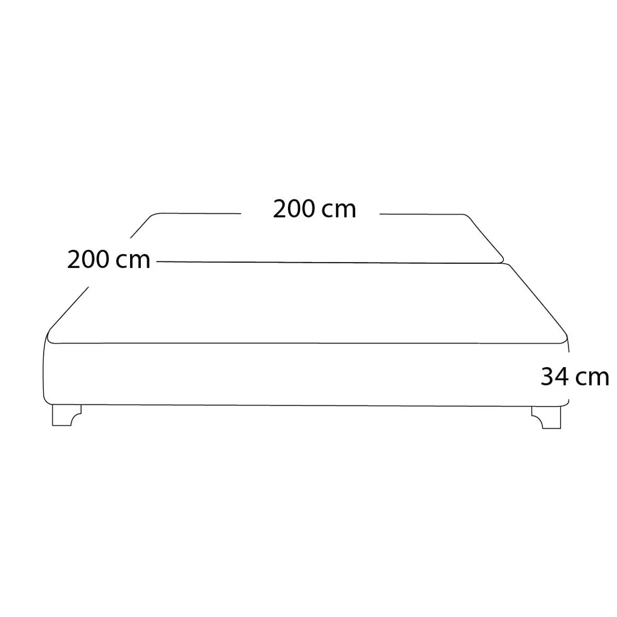 BARAKA HOME - Base De Cama Luton King Europeo 200 x 200 2Piezas - Beige Oscuro