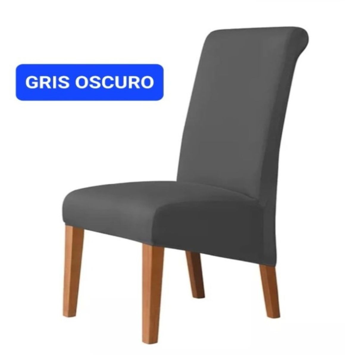 GENERICO - 06 Forros de silla spandex color gris oscuro XL