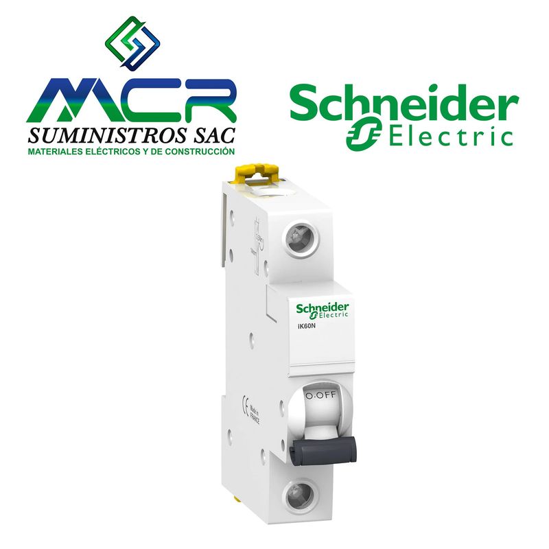 SCHNEIDER ELECTRIC - INTERRUPTOR TERMOMAGNETICO 1P 20A 6KA 230V IK60N  Schneider