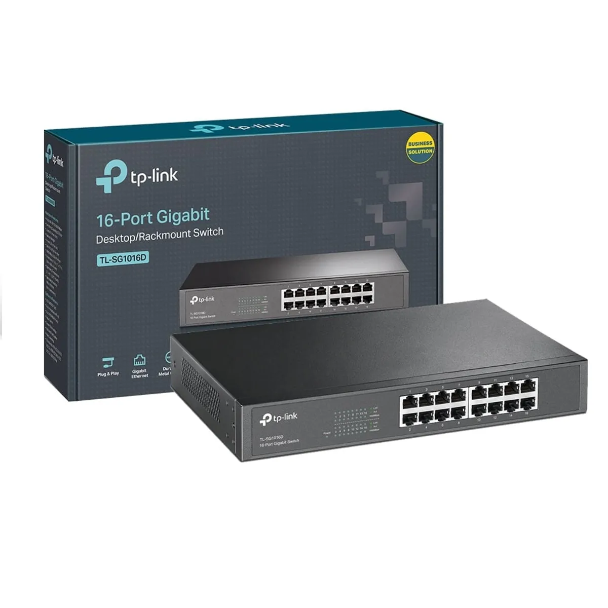 TP LINK - Switch Rackeable Tp-Link Gigabit 16 Puertos de Metal