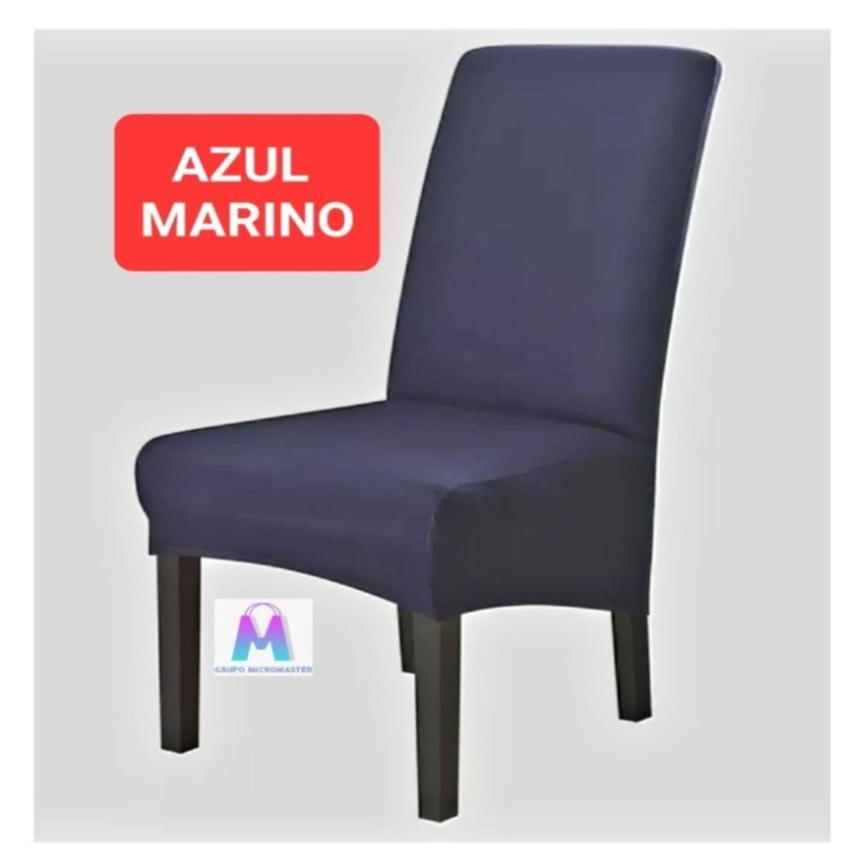 GENERICO - 06 Forros de silla XL arabe color Azul Marino