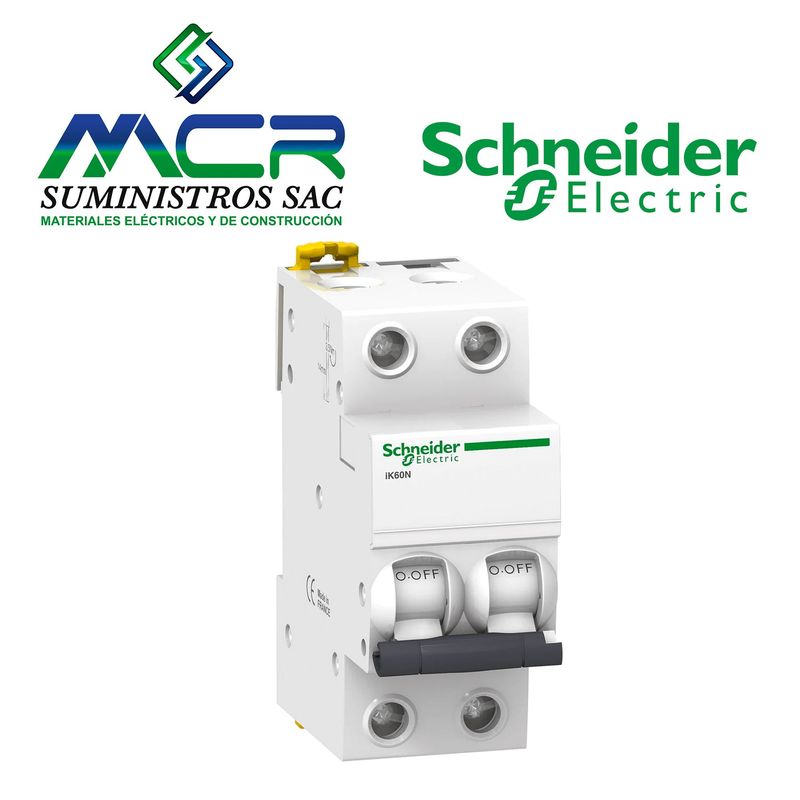 SCHNEIDER ELECTRIC - INTERRUPTOR TERMOMAGNETICO 2P 16A 10KA 230V IK60N  Schneider