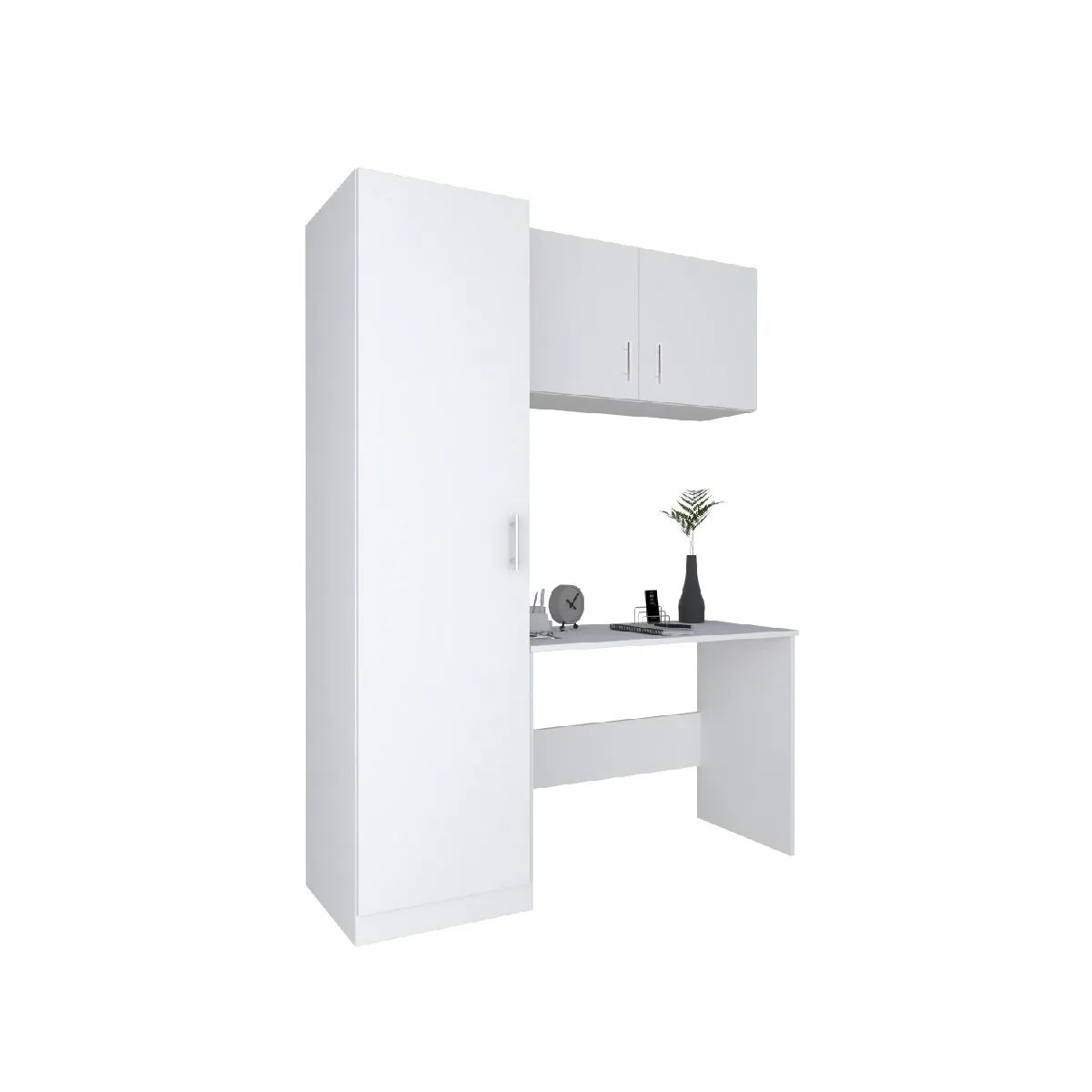 MOVENDA - Ropero Escritorio Puebla 03 puertas Movenda Blanco