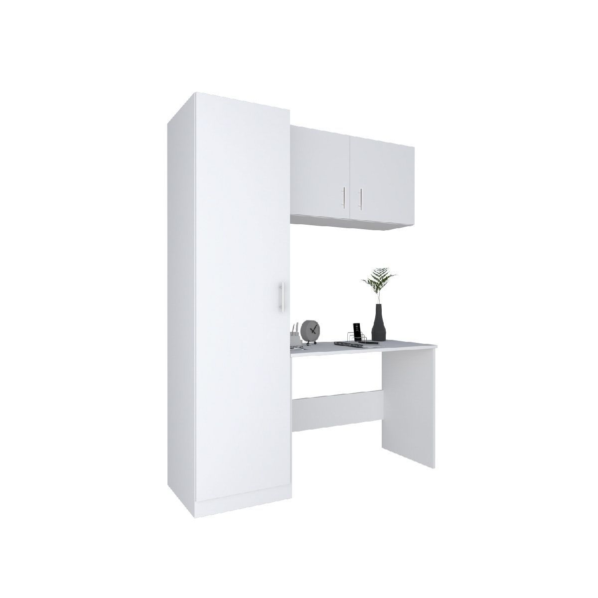 MOVENDA - Ropero Escritorio Puebla 03 puertas Movenda Blanco