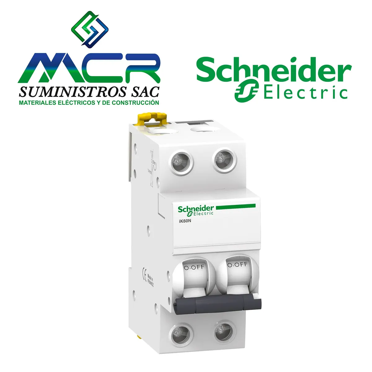 SCHNEIDER ELECTRIC - INTERRUPTOR TERMOMAGNETICO 2P 20A 10KA 230V IK60N  Schneider