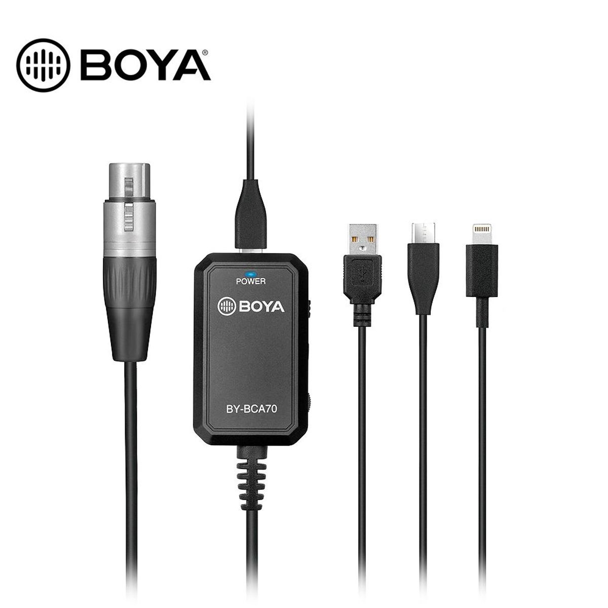BOYA - Adaptador XLR  USB C IOS USB A  BOYA BY-BCA70 - Original