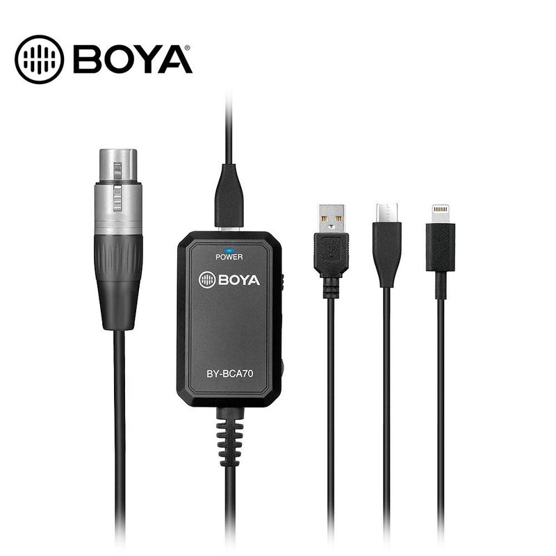 BOYA - Adaptador XLR  USB C IOS USB A  BOYA BY-BCA70 - Original