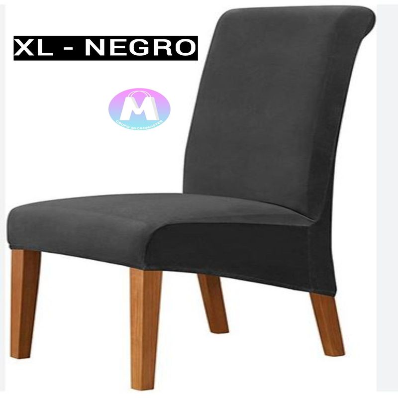 GENERICO - 08 Forros de silla Arabe XL color negro Liso