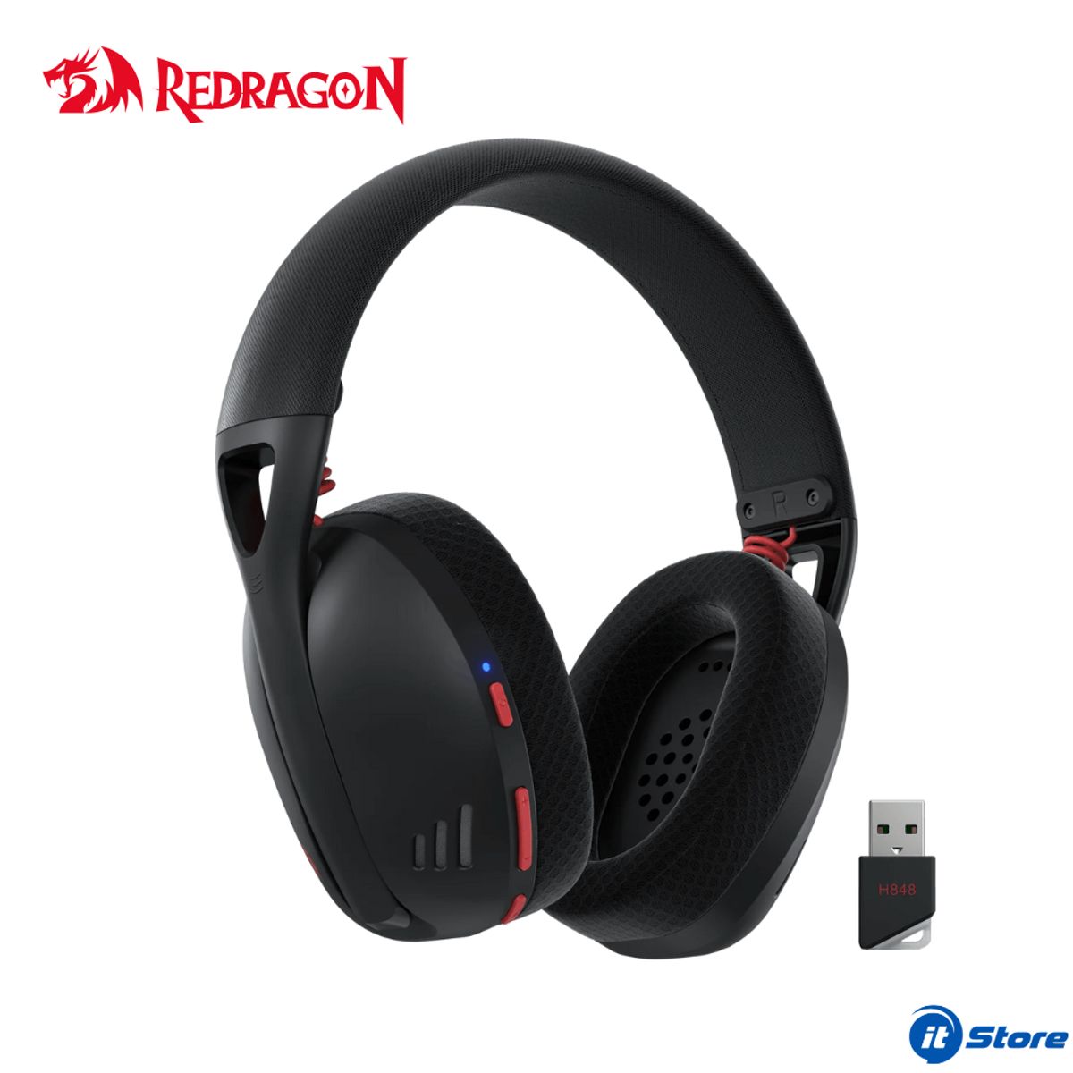 REDRAGON - Audifono REDRAGON H848 IRE Black Microfono Bluetooth Wireless