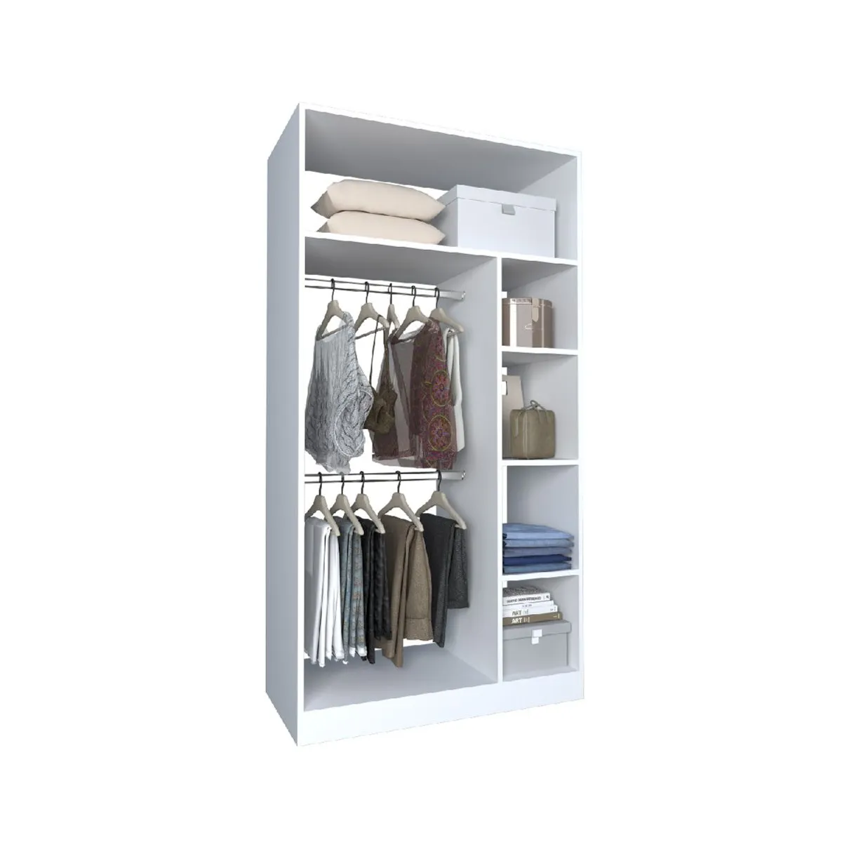 MOVENDA - Ropero Reynosa 04 repisas Blanco