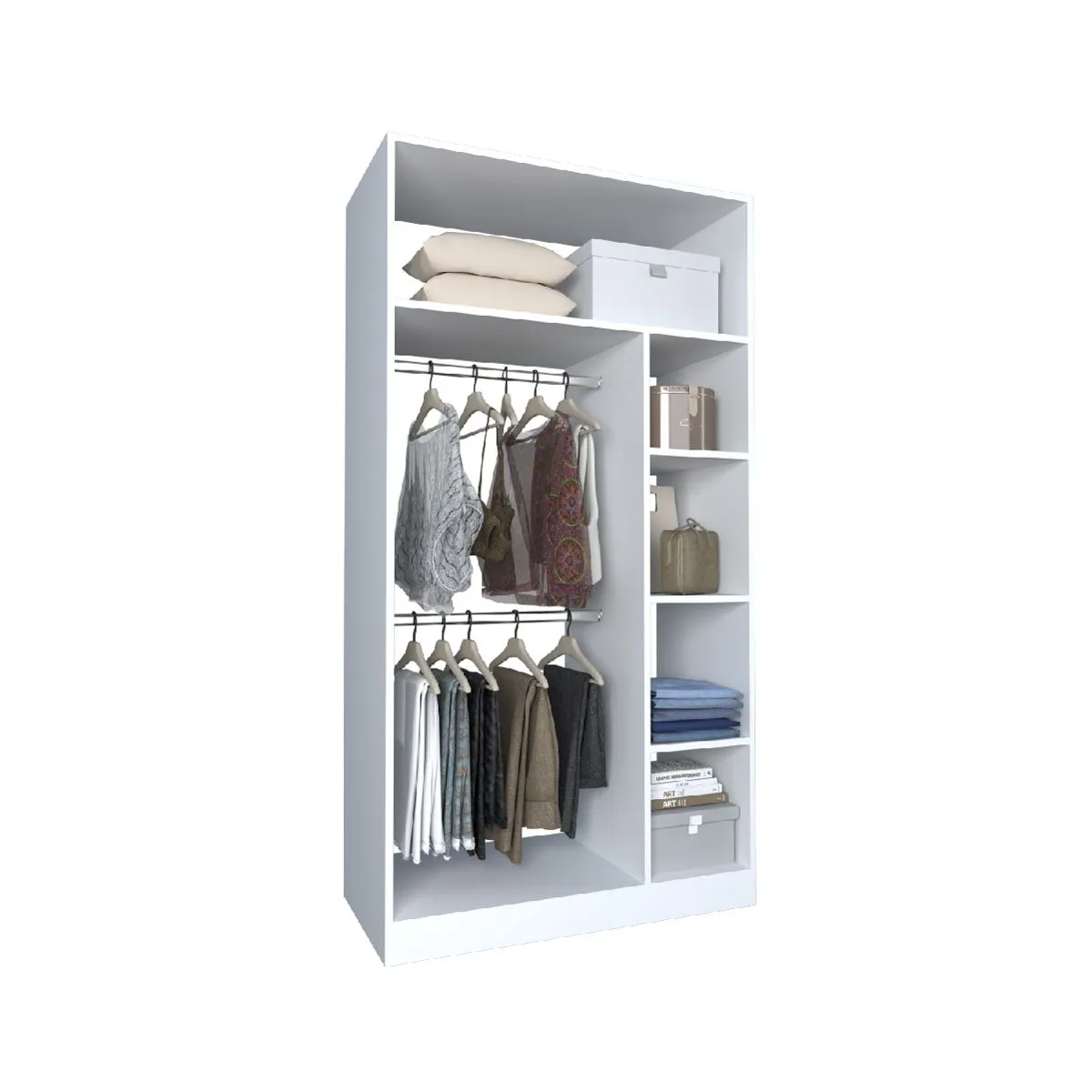 MOVENDA - Ropero Reynosa 04 repisas Blanco