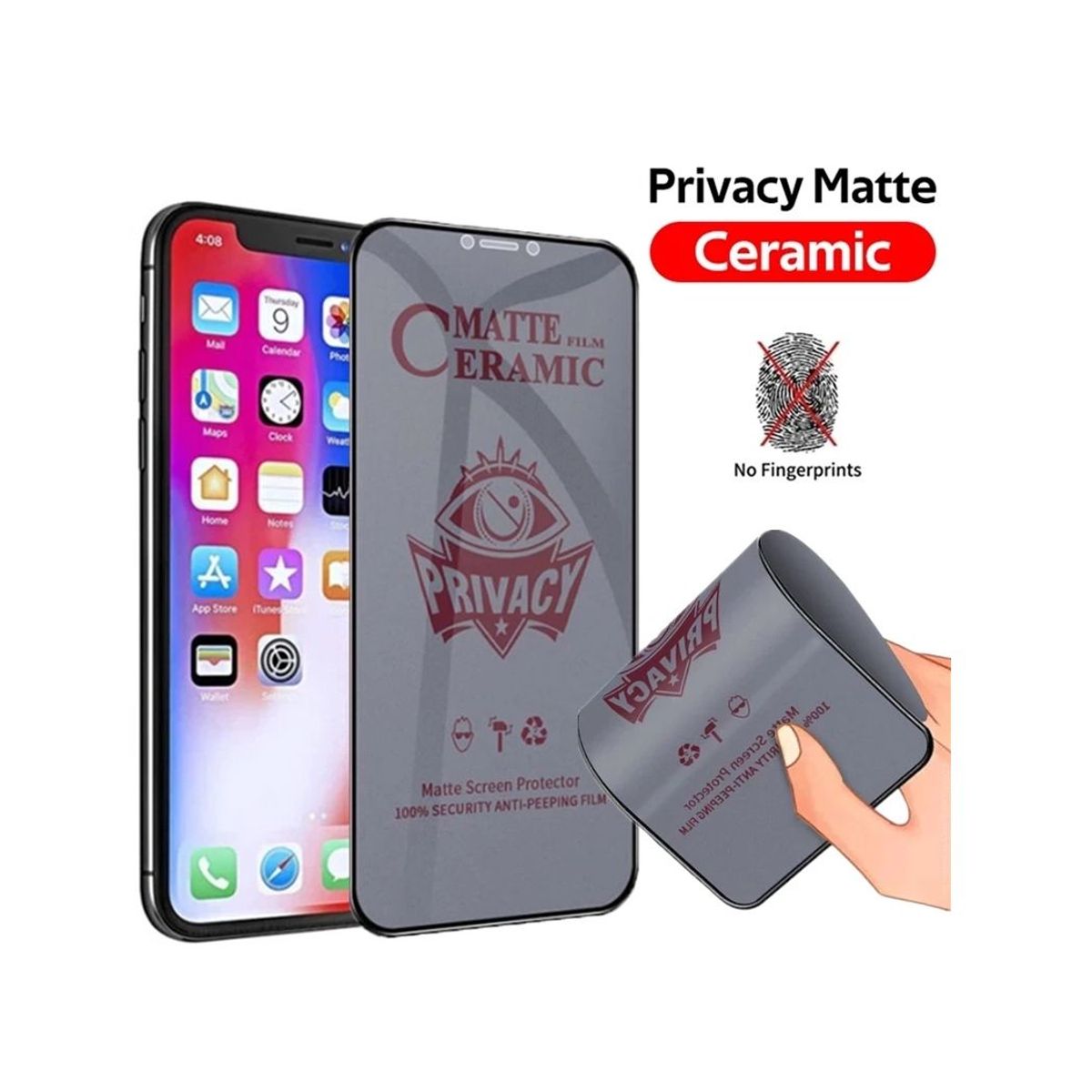 GENERICO - Mica Cerámico Anti Espía Mate Para iPhone 11