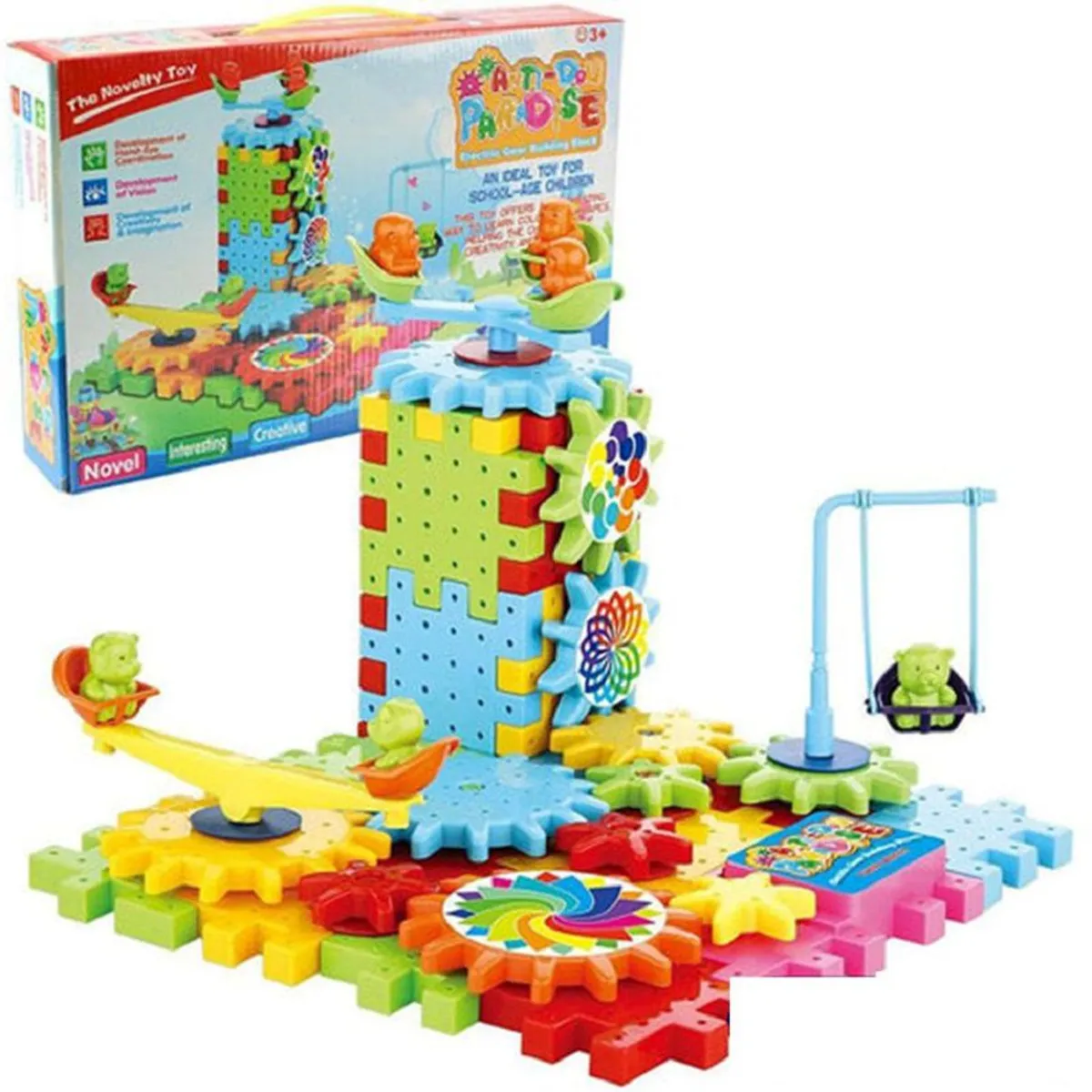 GENERICO - Bloques Didáctico de Construcción con Motor y Engranajes