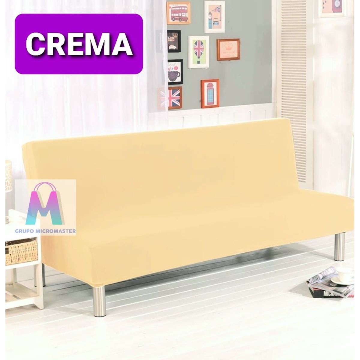 GENERICO - Forro para Futon o sofa Cama Crema