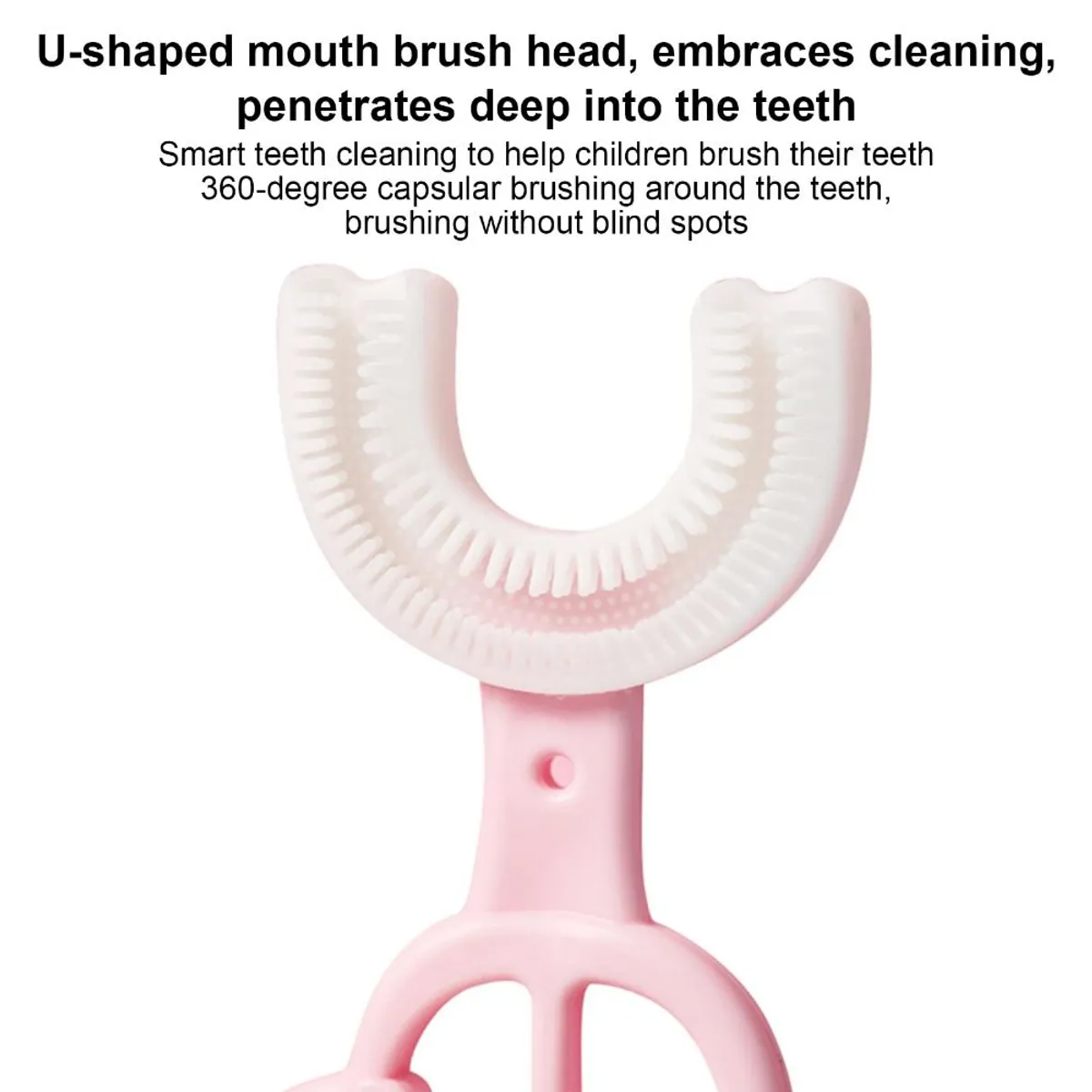 GENERICO - Cepillo Dental Limpiador Bucal 360 para Niños Forma de U de Silicona