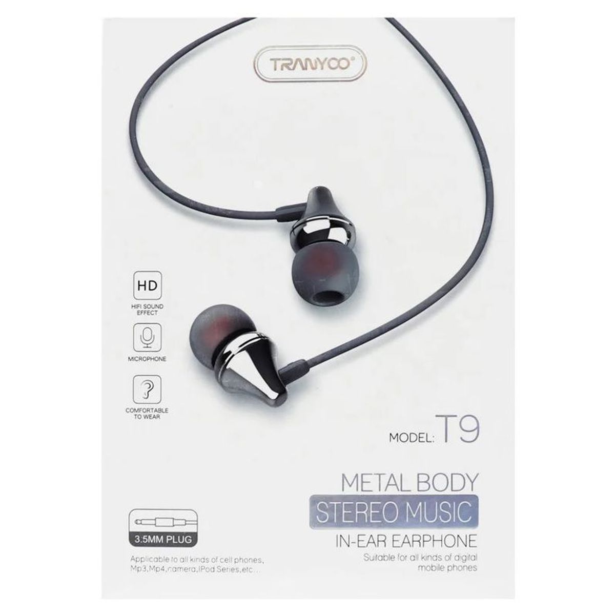 TRANYOO - Audifonos 35mm - Tranyoo T9 - Cuerpo Metalico