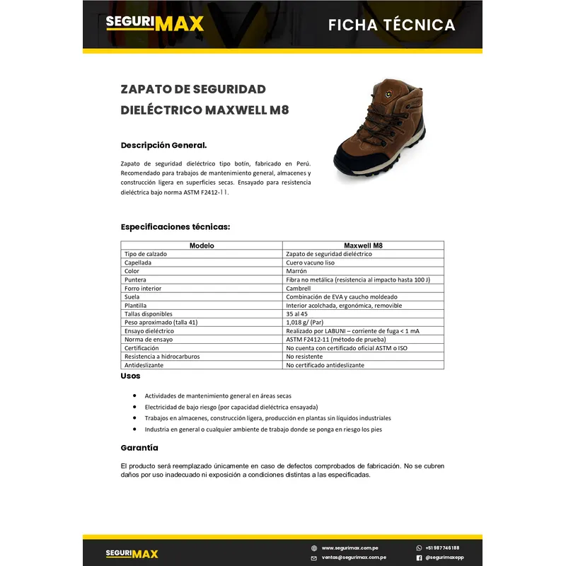 Maxwell Zapato Dielectrico Sodimac Botas Dielectricas Zapatos De