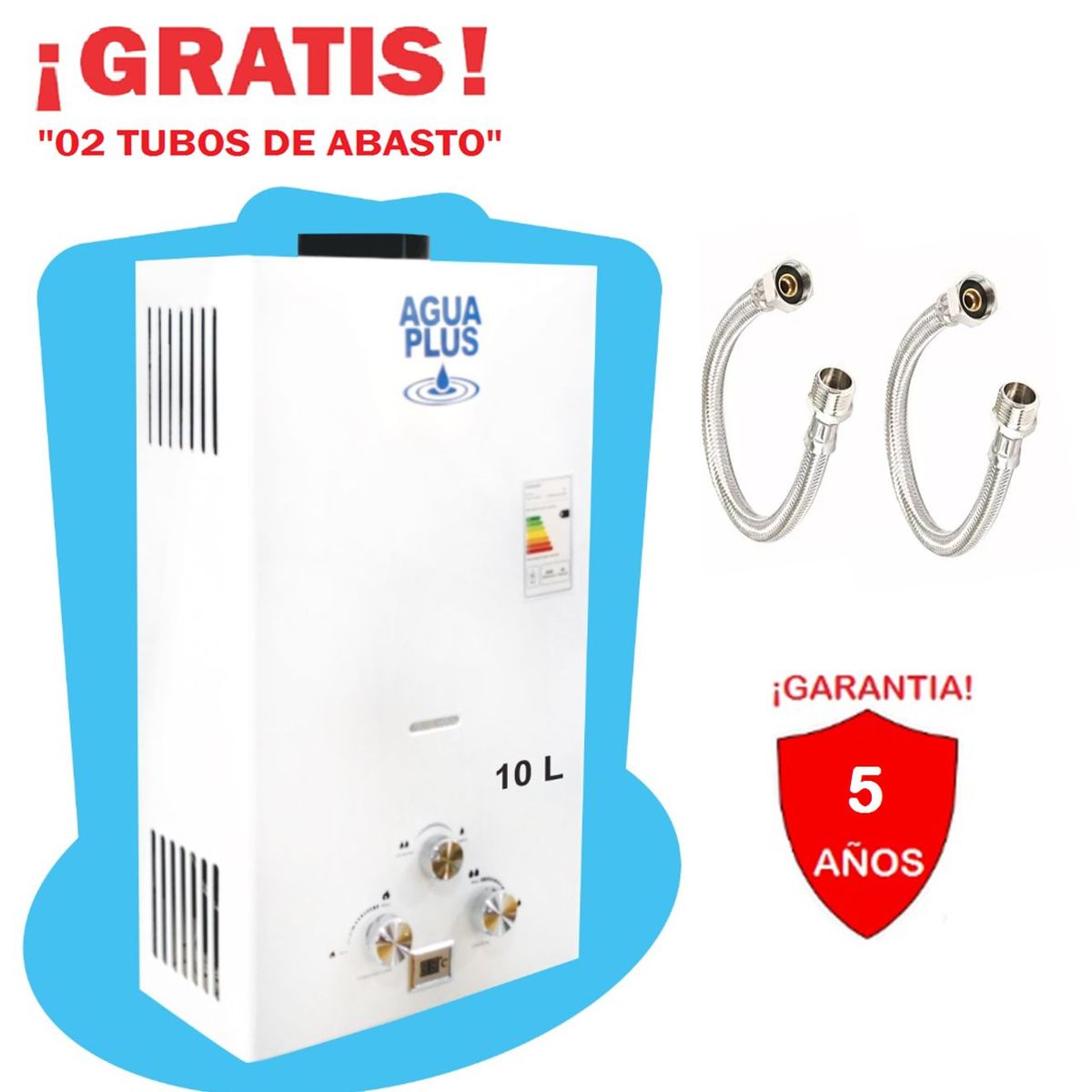 GENERICO - TERMA A GAS GLP 10 LT - SIN INSTALACIÓN -AGUA PLUS