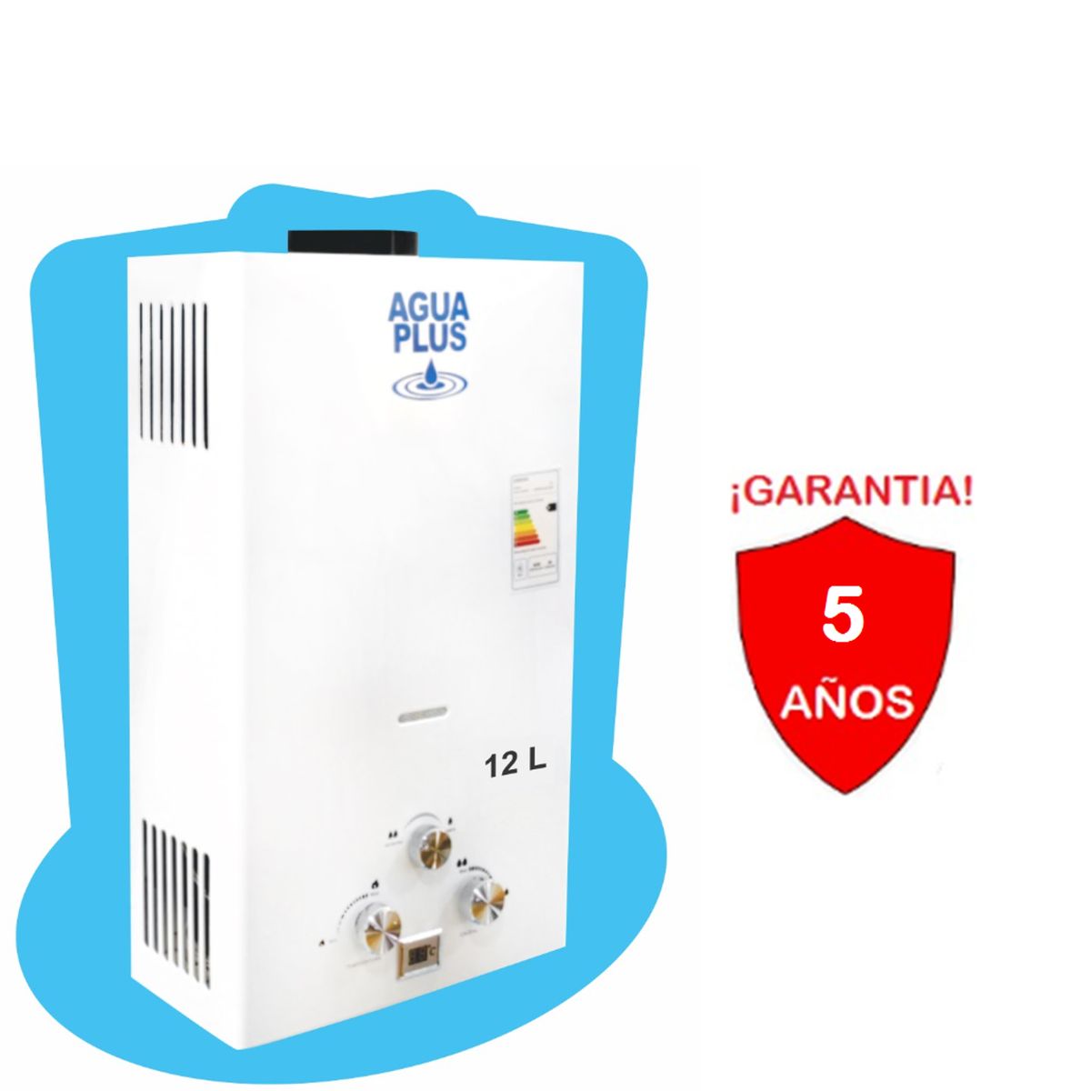AGUA PLUS - TERMA A GAS 12 LT GLP - SIN INSTALACION -AGUA PLUS