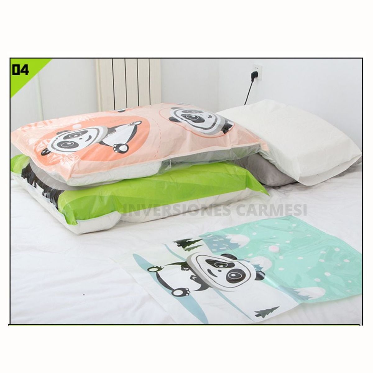 GENERICO - Set X 8 Bolsas Compresora Osos Escandolosos para ropa