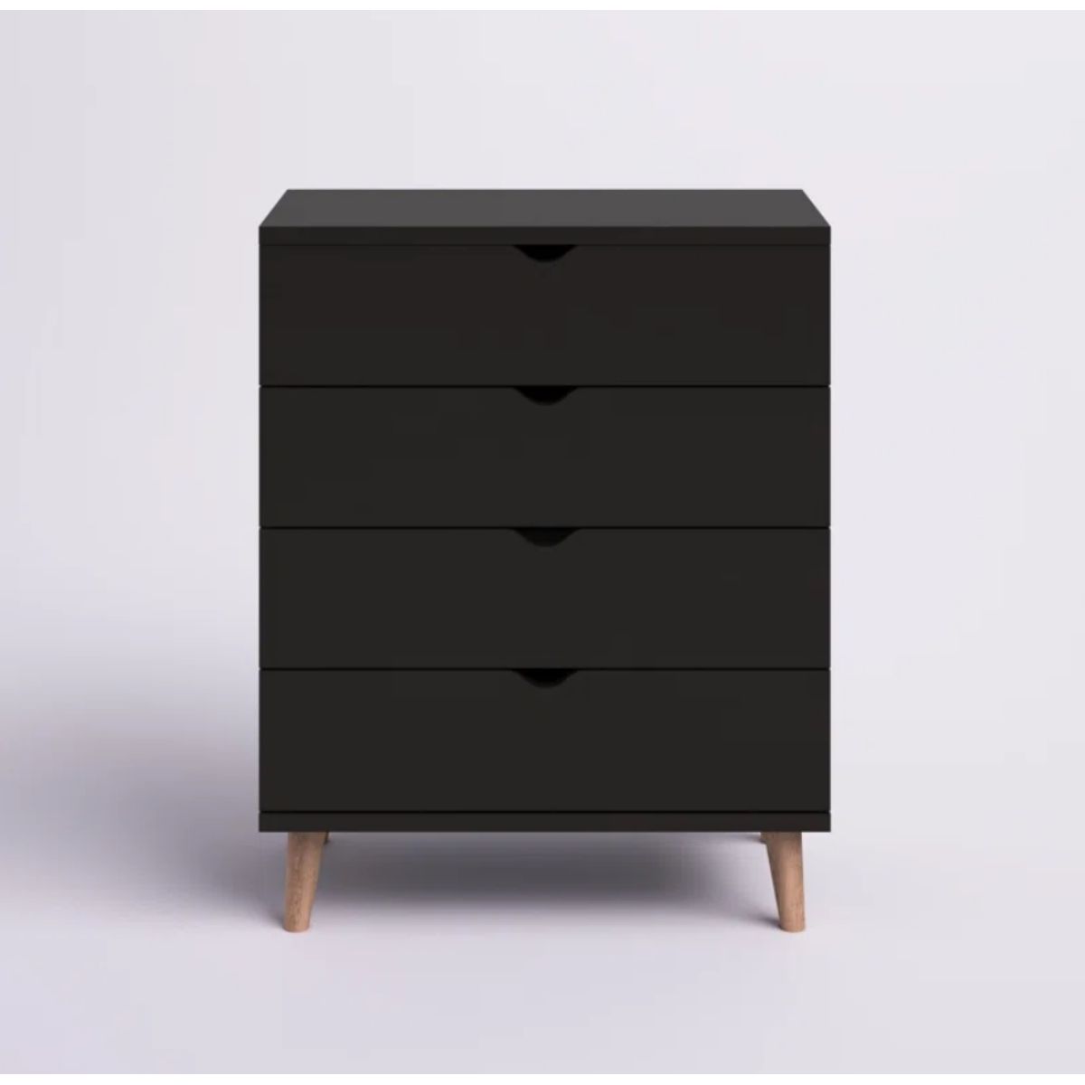 VENTITAS HOME - Cómoda Vintage Luna 4 Cajones Ventitas Home Roble Negro