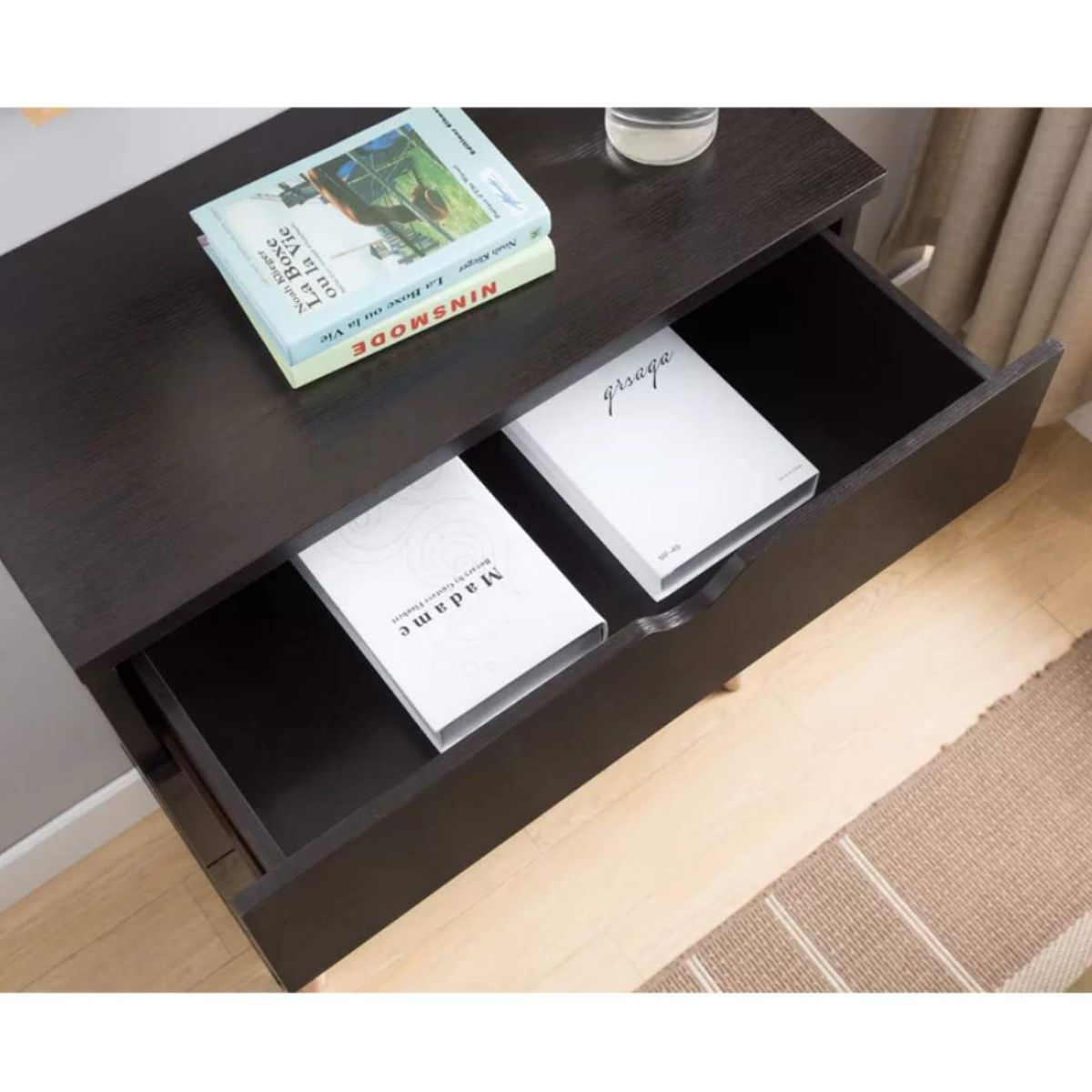 VENTITAS HOME - Cómoda Vintage Luna 4 Cajones Ventitas Home Roble Negro