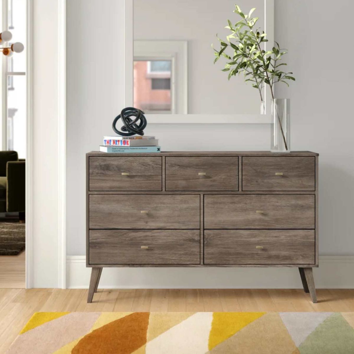 VENTITAS HOME - Cómoda Vintage Babilonia 7 Compartimientos Ventitas Home Ceniza Mate