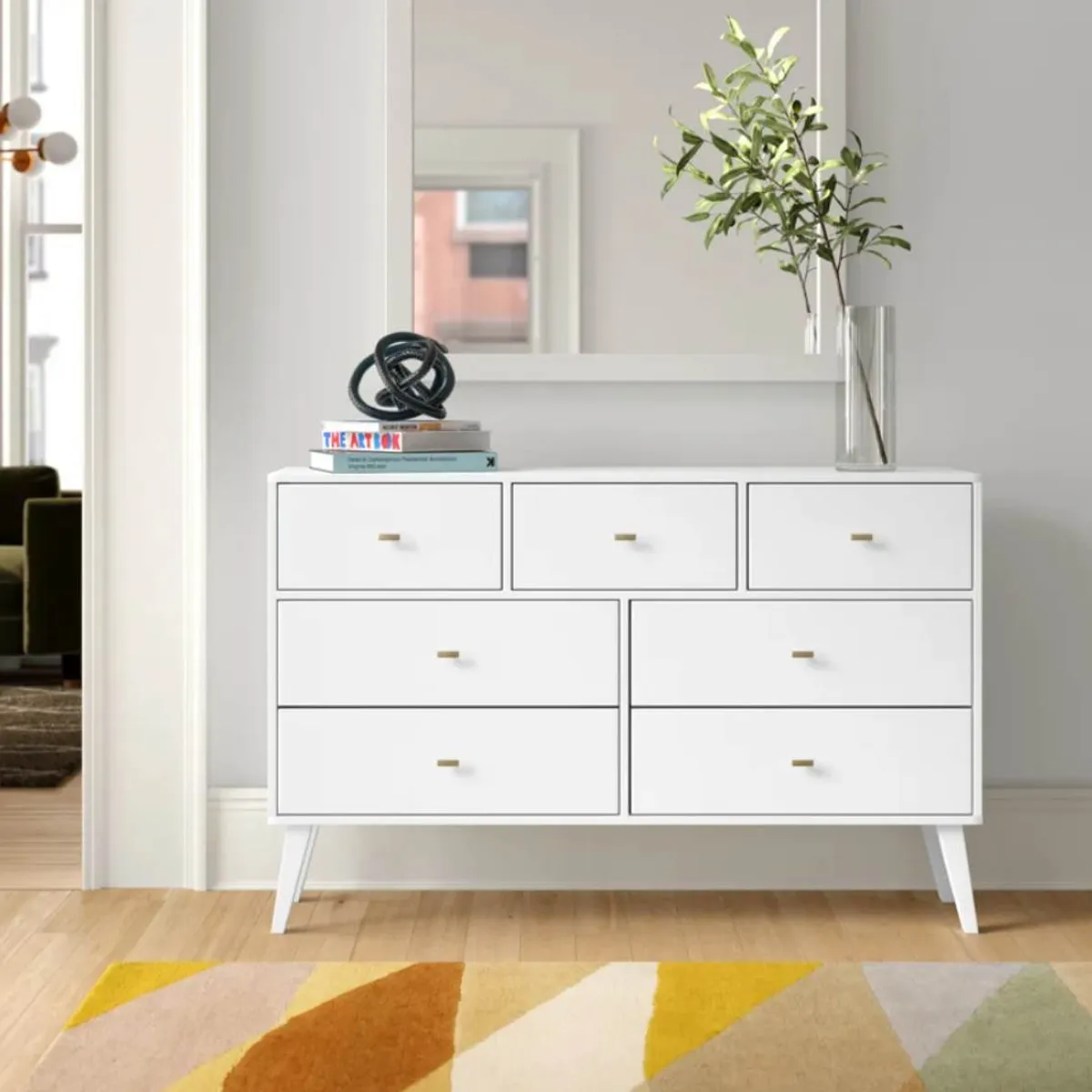 VENTITAS HOME - Cómoda Vintage Babilonia 7 Compartimientos Ventitas Home Blanco