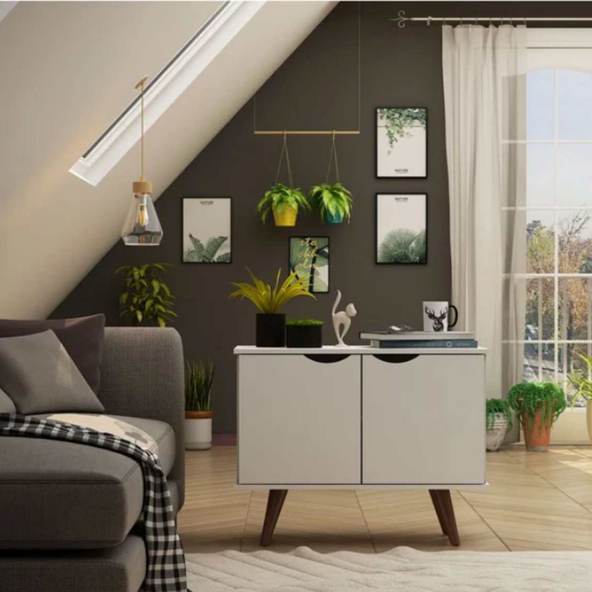 VENTITAS HOME - Cómoda Aparador Irina 2 Compartimientos Ventitas Home Blanco