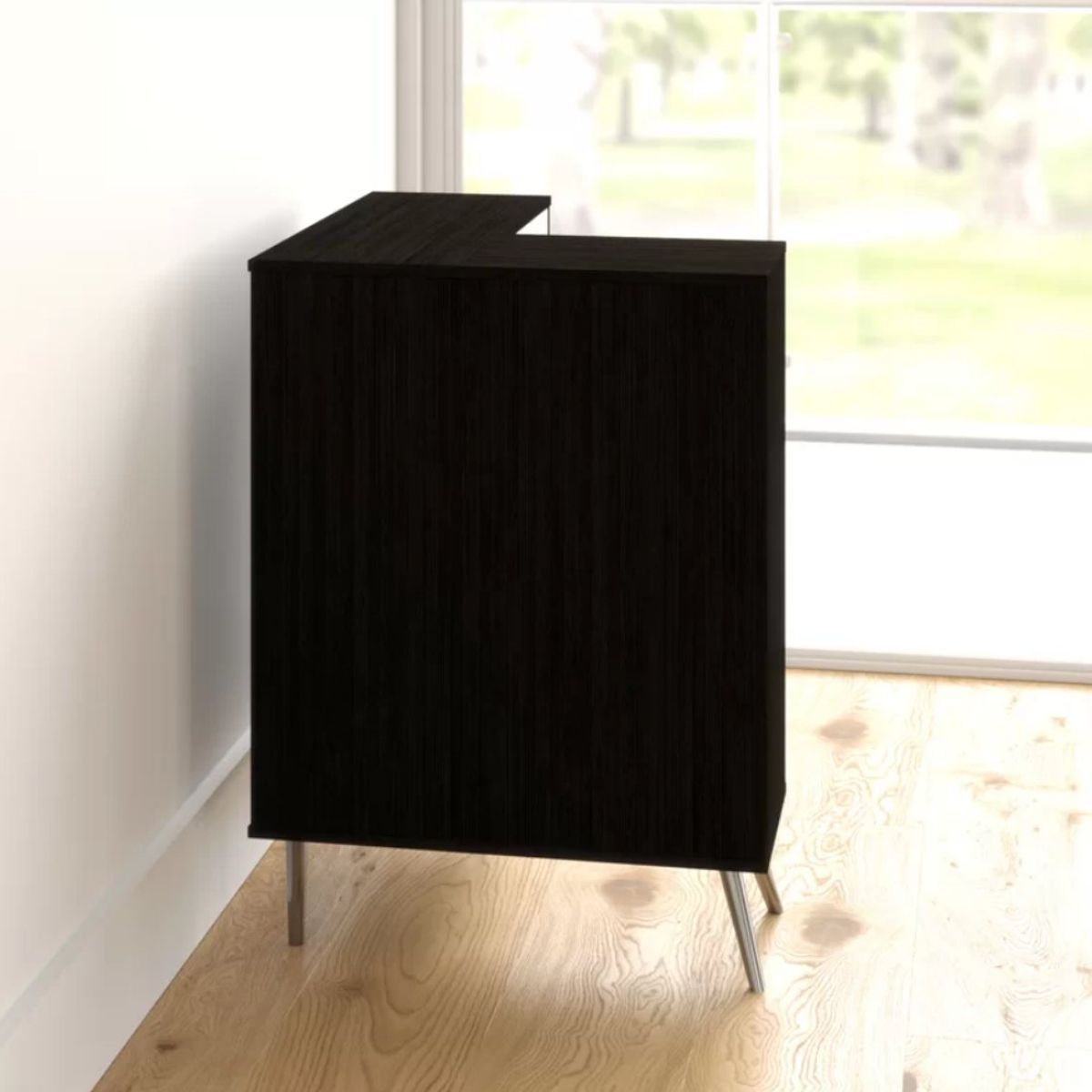 VENTITAS HOME - Cómoda Esquinera Minimalista San Antonio Ventitas Home Roble Negro