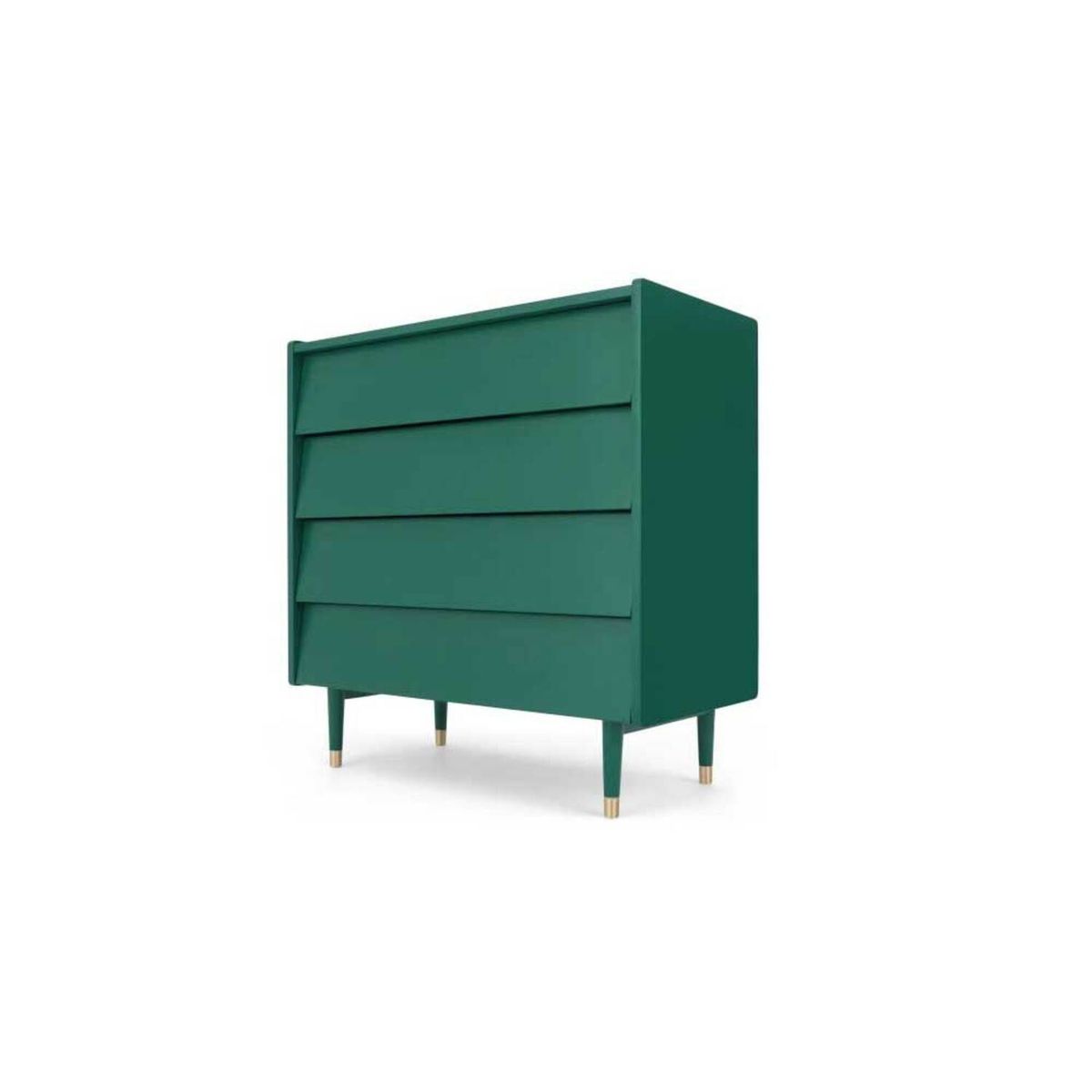 YOLODECORO - Cómoda 4 Cajones Hetty Verde Inglés