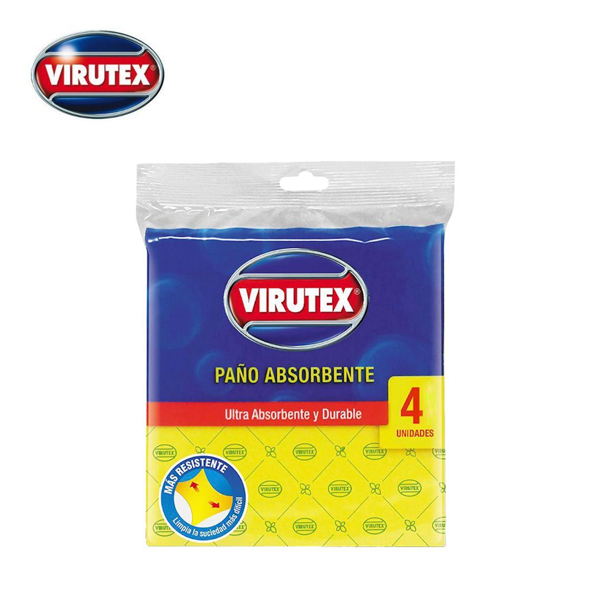 VIRUTEX - Paño absorbente ultra bolsa4 amarillo VIRUTEX