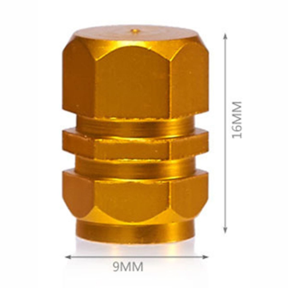GENERICO - Tapas Metálicas para Pitón de Llanta Rojo x 4 Und