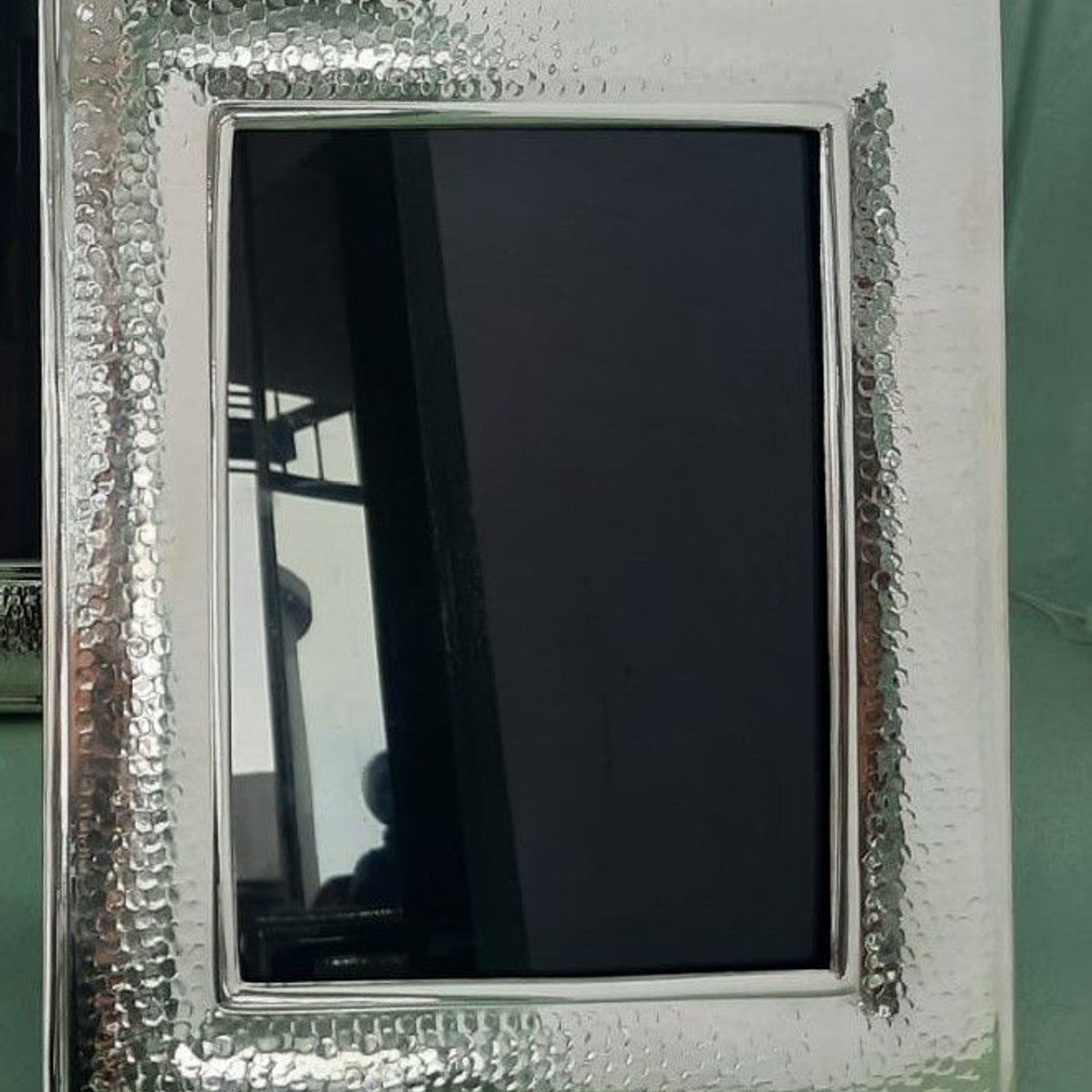 PERU - Decorativo Adorno Marco cuadro martillado PLat. ley 950 foto de 15x20