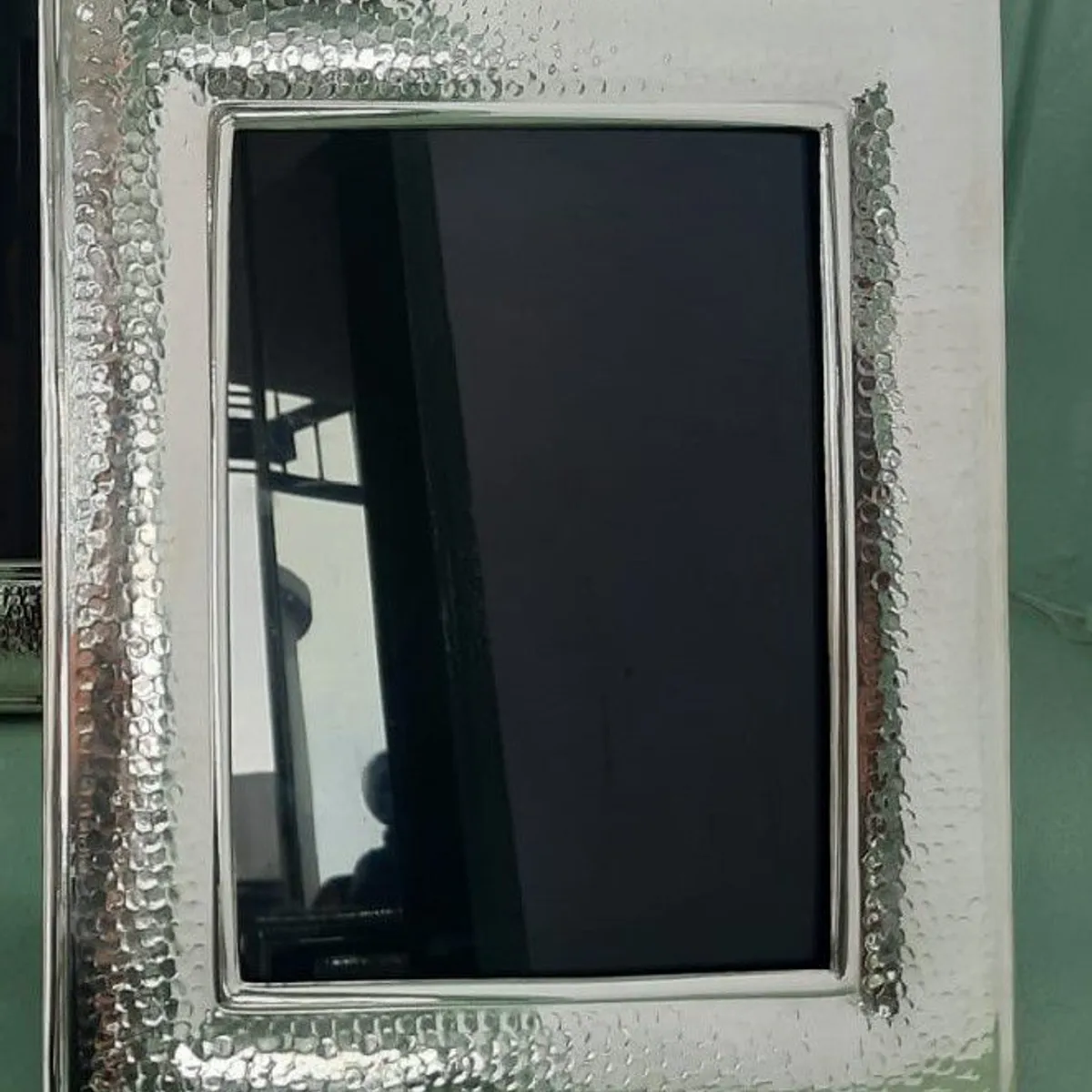 PERU - Decorativo Adorno Marco cuadro martillado PLat. ley 950 foto de 13x18