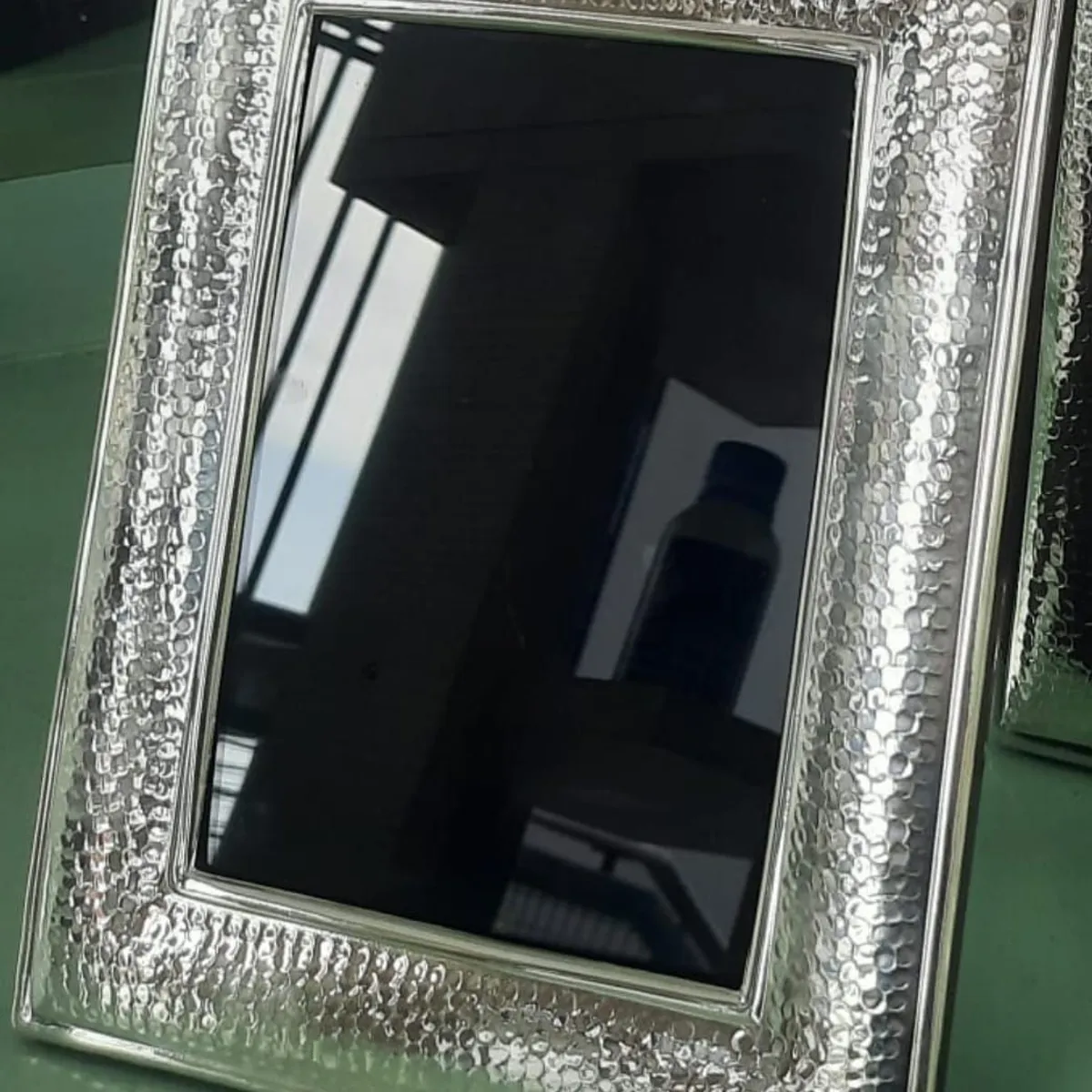 PERU - Decorativo Adorno Marco cuadro martillado PLat. ley 950 foto de 13x18