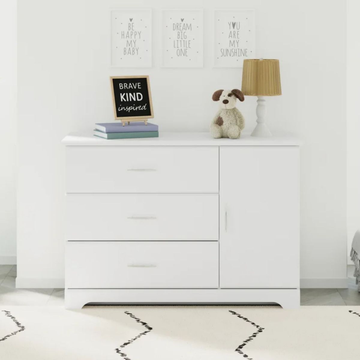 VENTITAS HOME - Cómoda Moderna Milenna 4 Compartimientos Ventitas Home Blanco