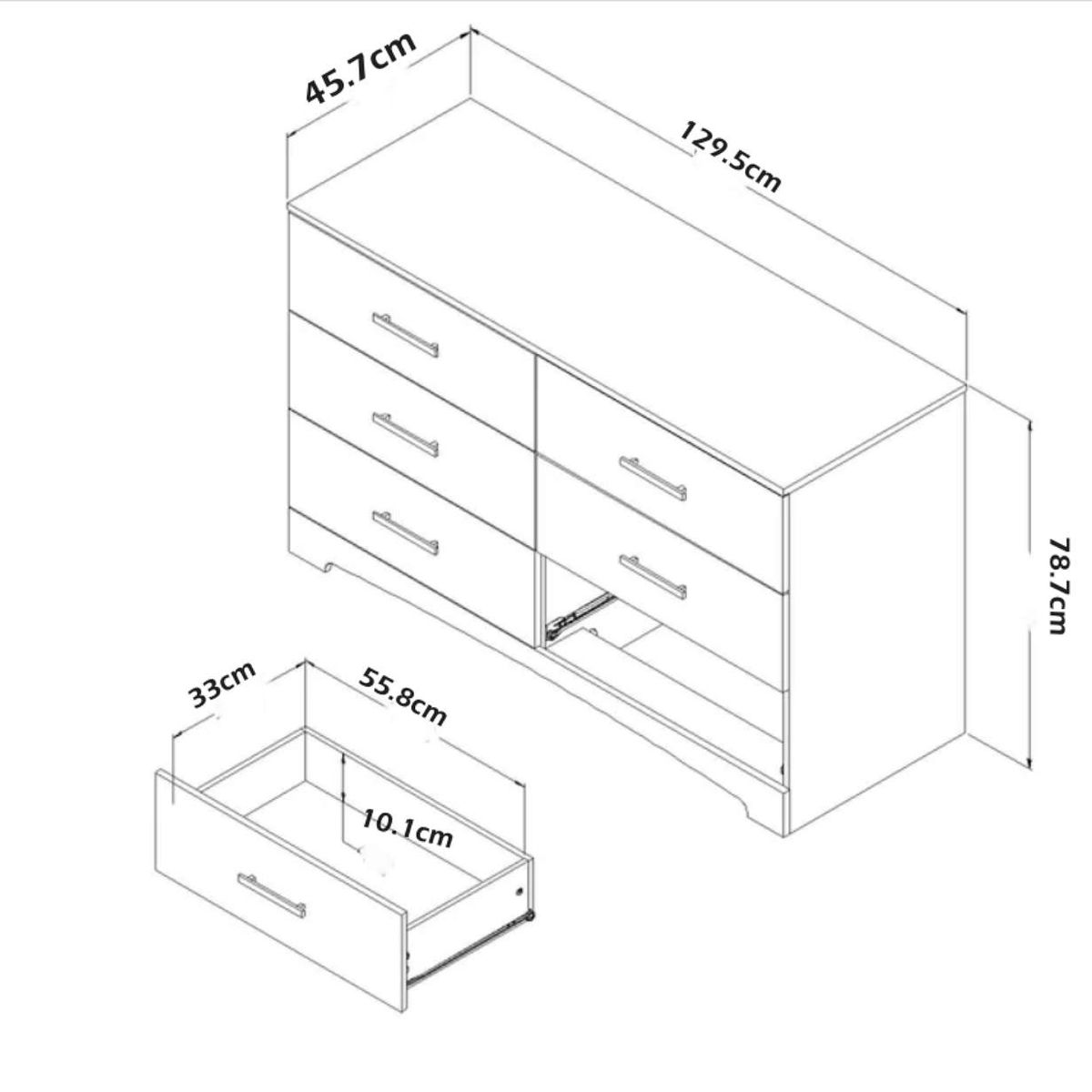 VENTITAS HOME - Cómoda Aparador Moderno Kimnoa Ventitas Home Blanco