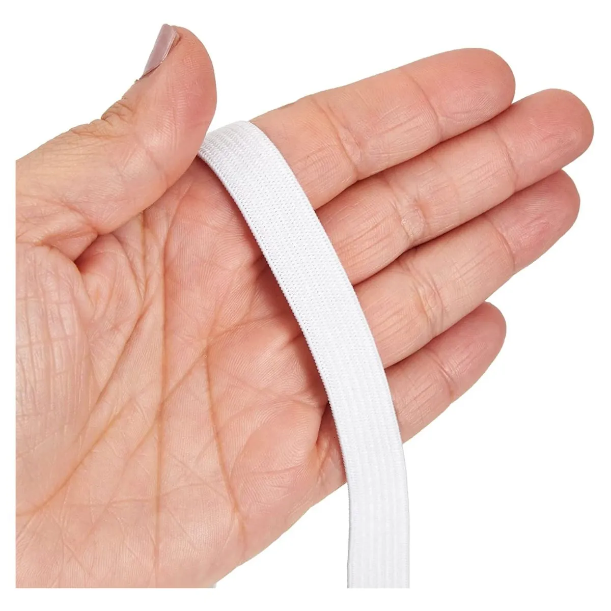 GENERICO - Elástico Poliéster Rollo 10mm 1cm 8 Ligas - 200 Metros