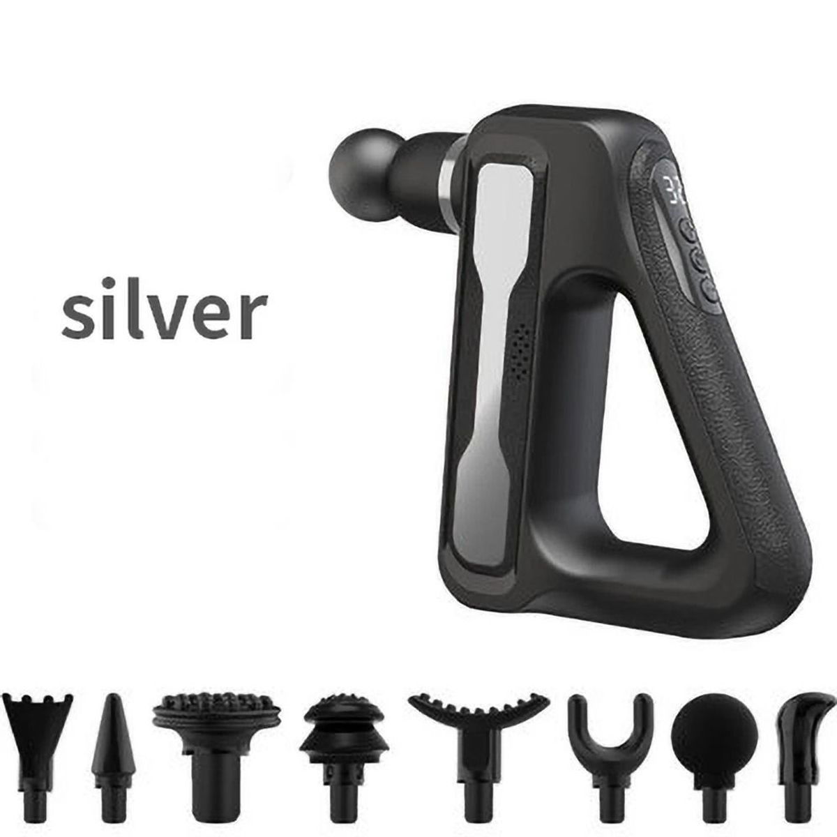 OEM - Pistola Masajeador Fascial Gun de Masaje Terapia 8 Cabezales