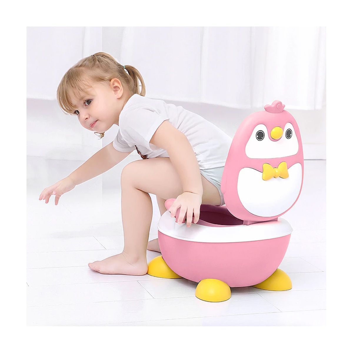 GRETAIL - Bacín Entrenamiento Inodoro Para Bebes Niñas Pollito Rosa